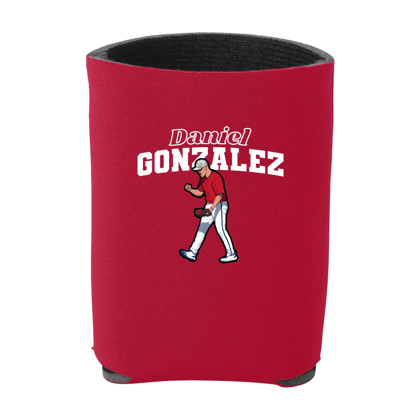 Can Holder — Name Arch in Red