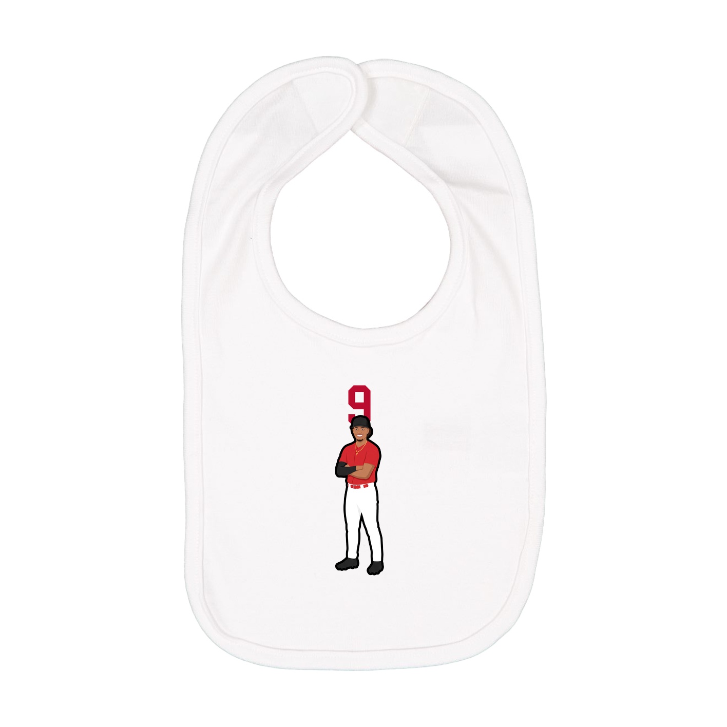 Infant Bib — Number Top in White