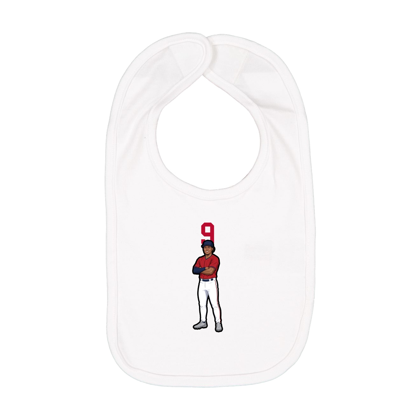 Infant Bib — Number Top in White