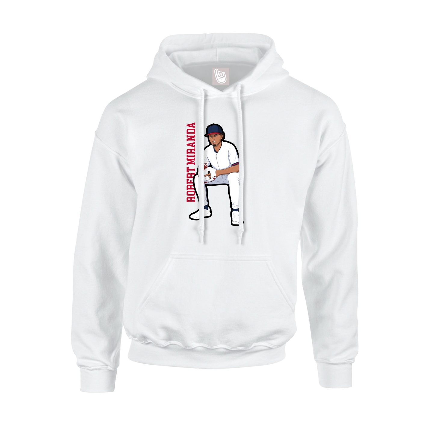 Youth Hoodie — Name Vertical in White