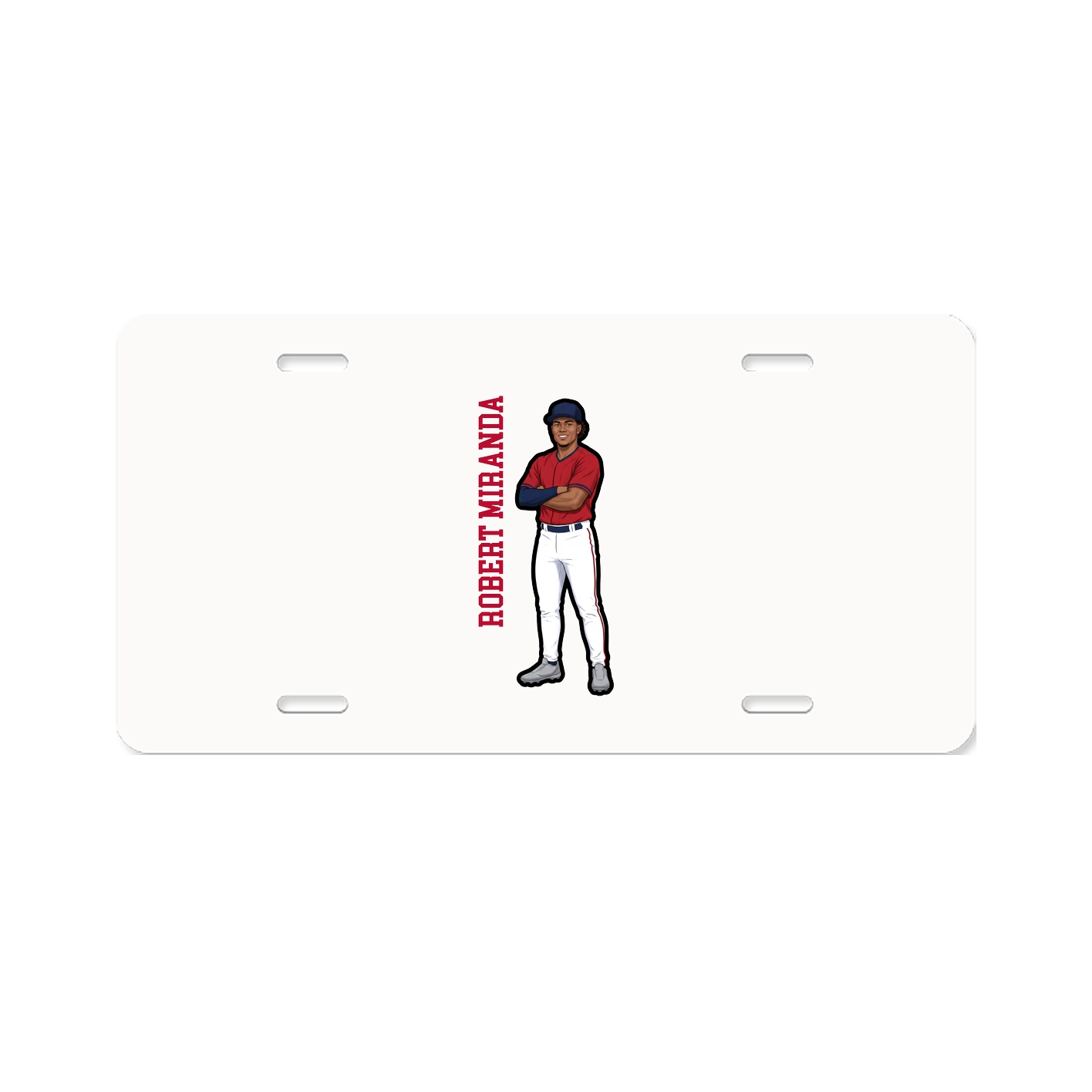 License Plate — Name Vertical in Classic