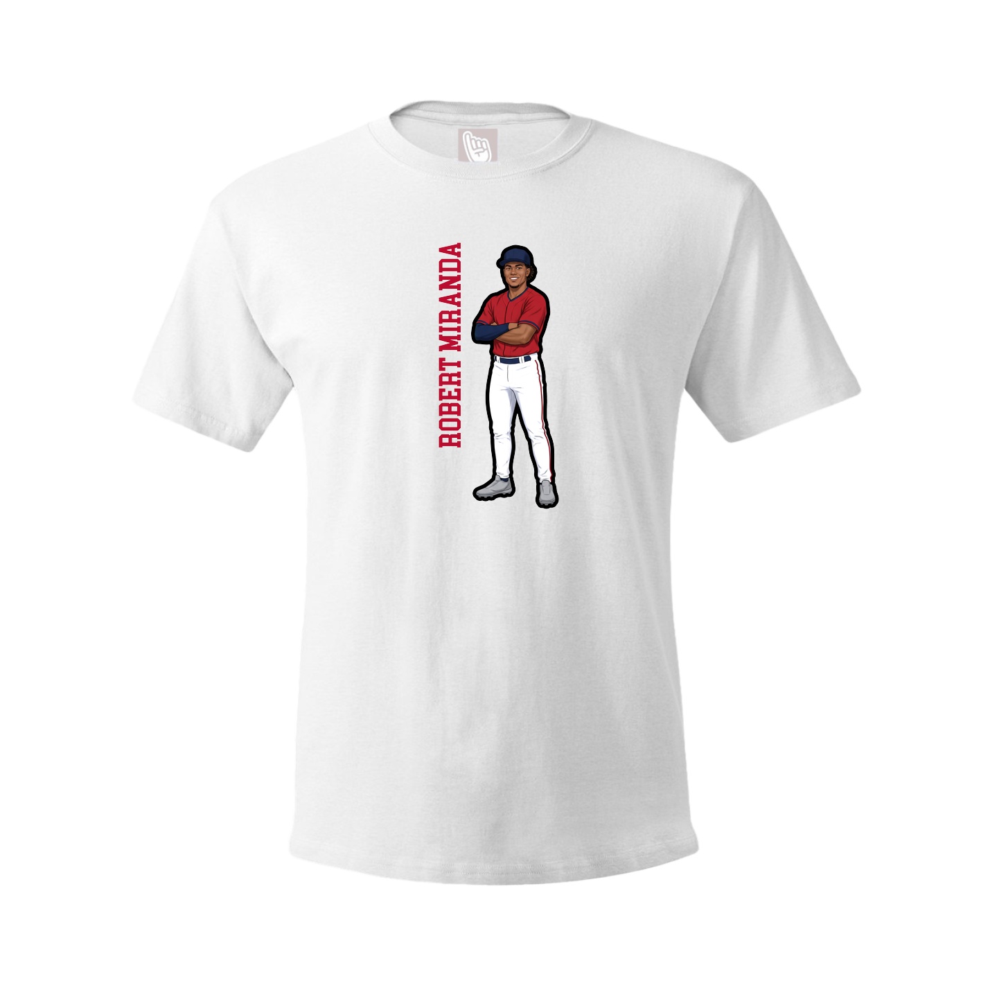 Tee — Name Vertical in White