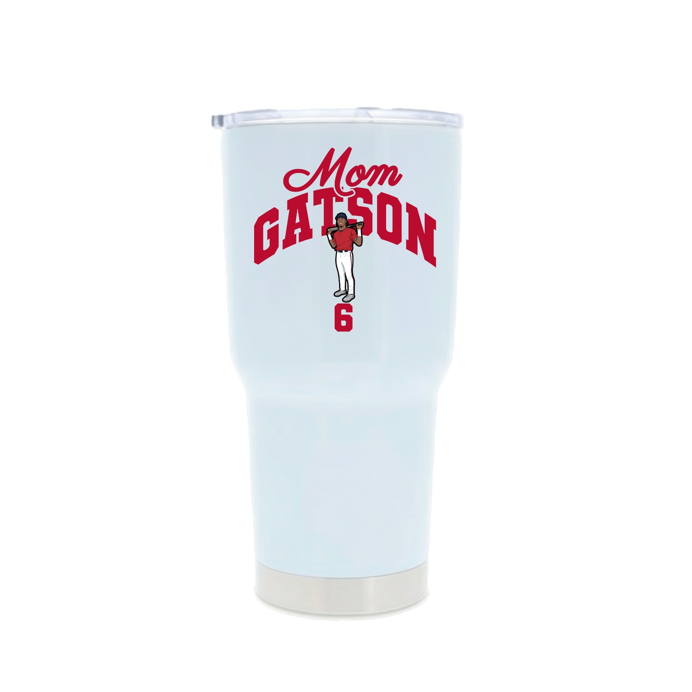 30oz Stainless Steel Tumbler — Mothers Day Arch in White