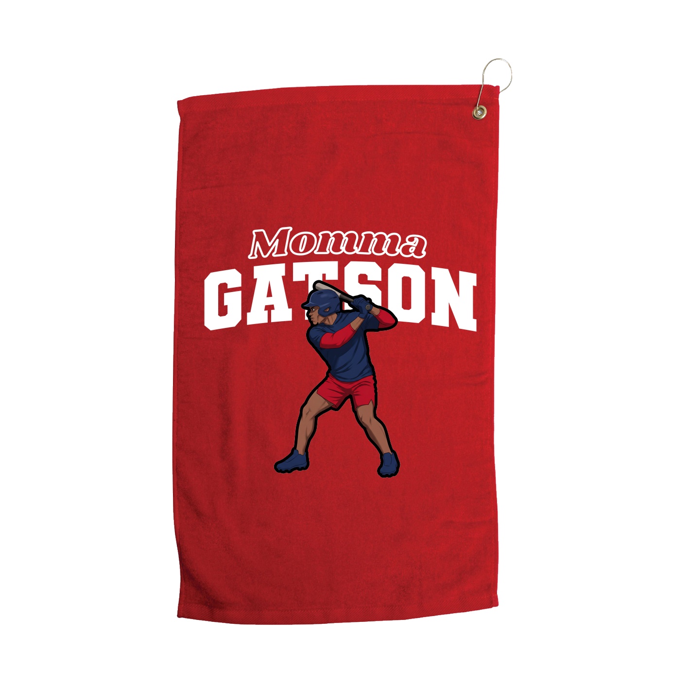 Golf Towel — Mothers Day Block in Red