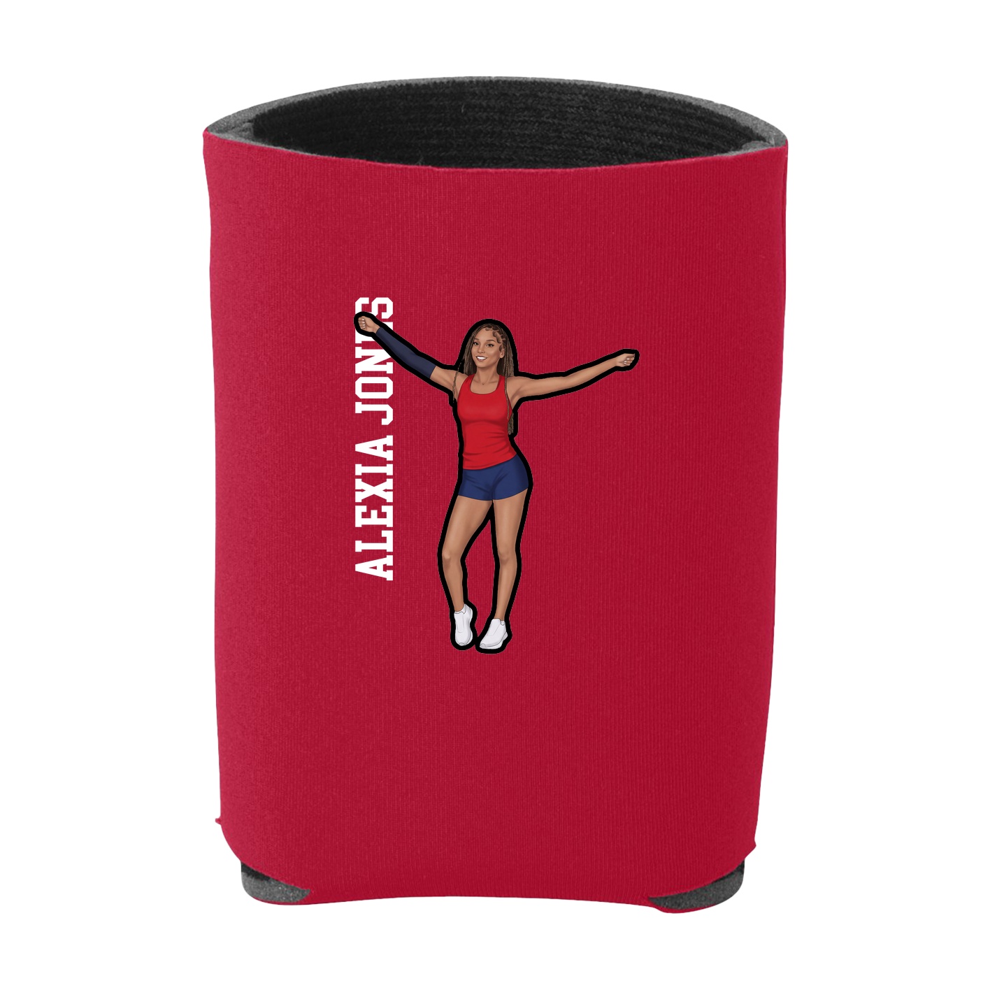 Can Holder — Name Vertical in Red