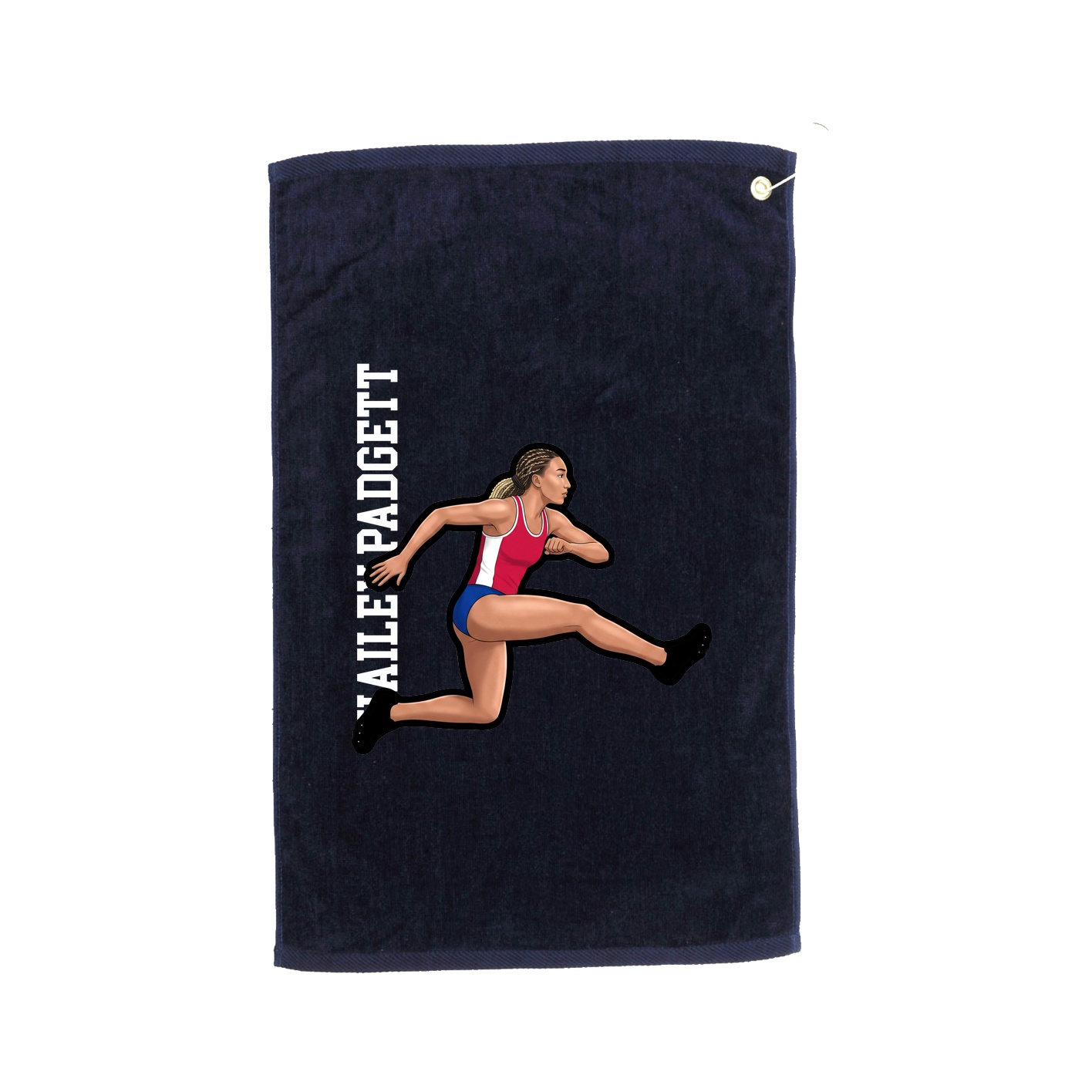 Golf Towel — Name Vertical in Navy