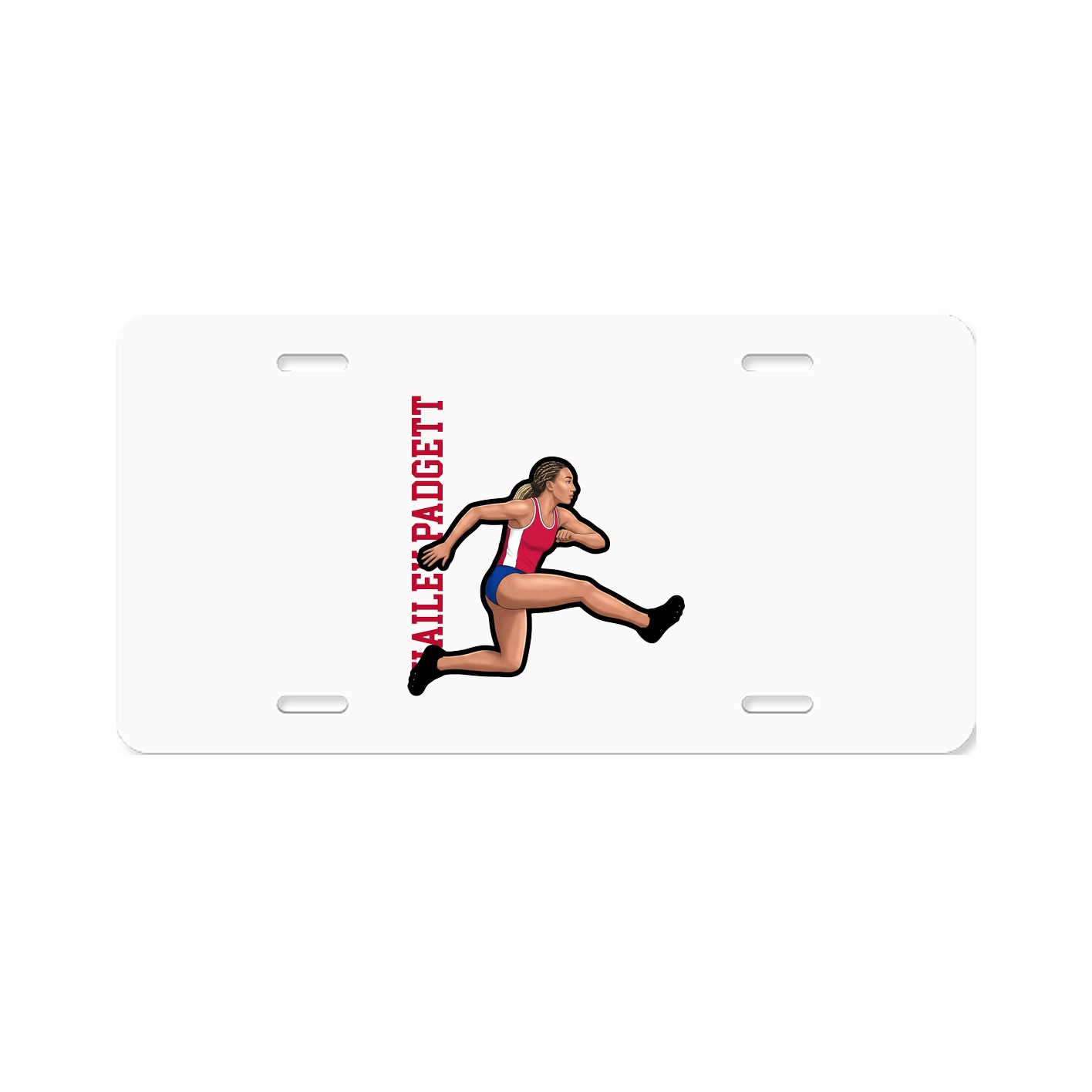License Plate — Name Vertical in Classic