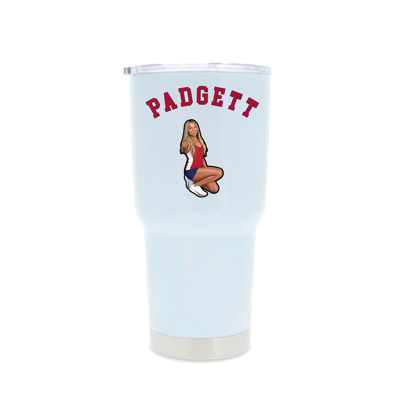 30oz Stainless Steel Tumbler — Shirsey Arch in White