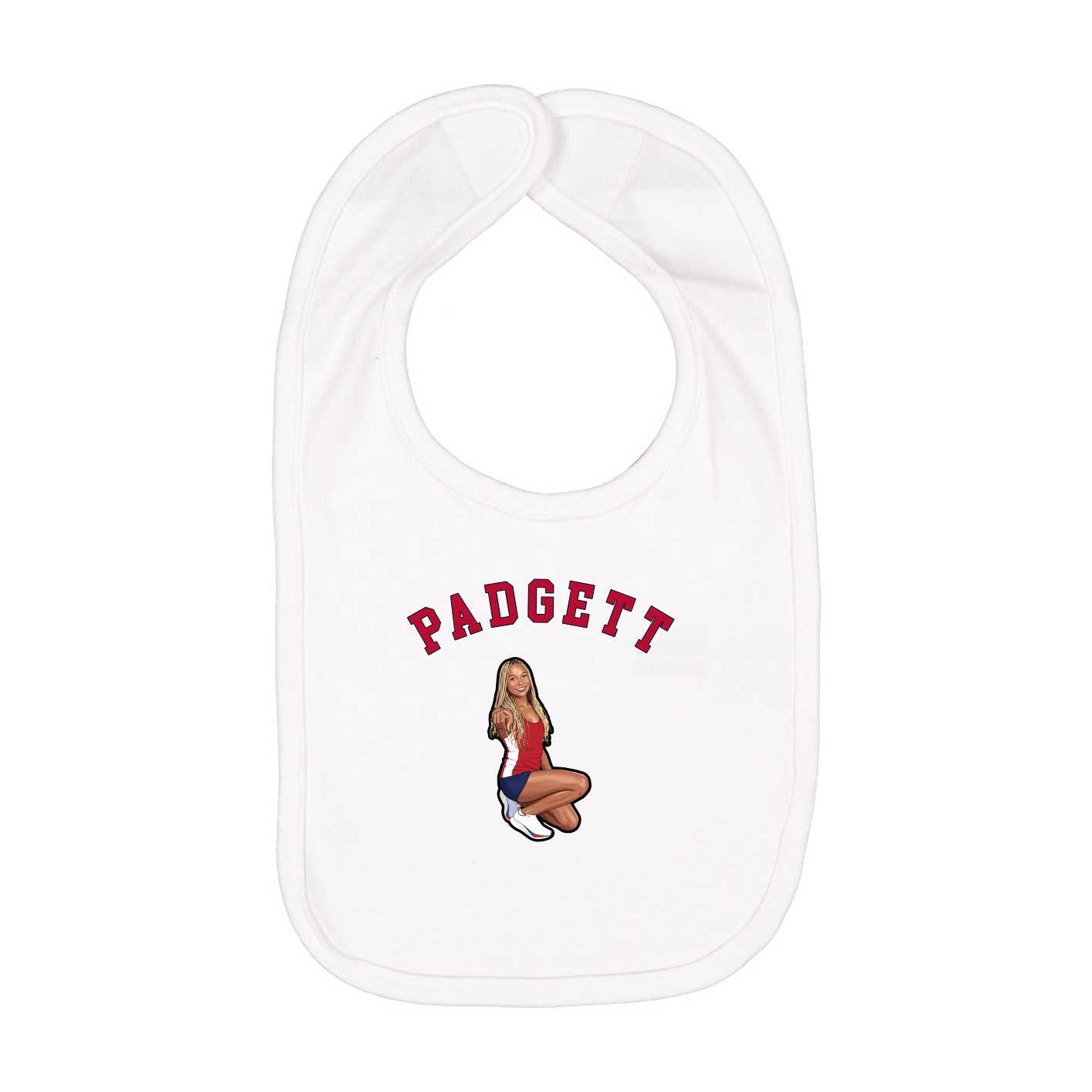 Infant Bib — Shirsey Arch in White