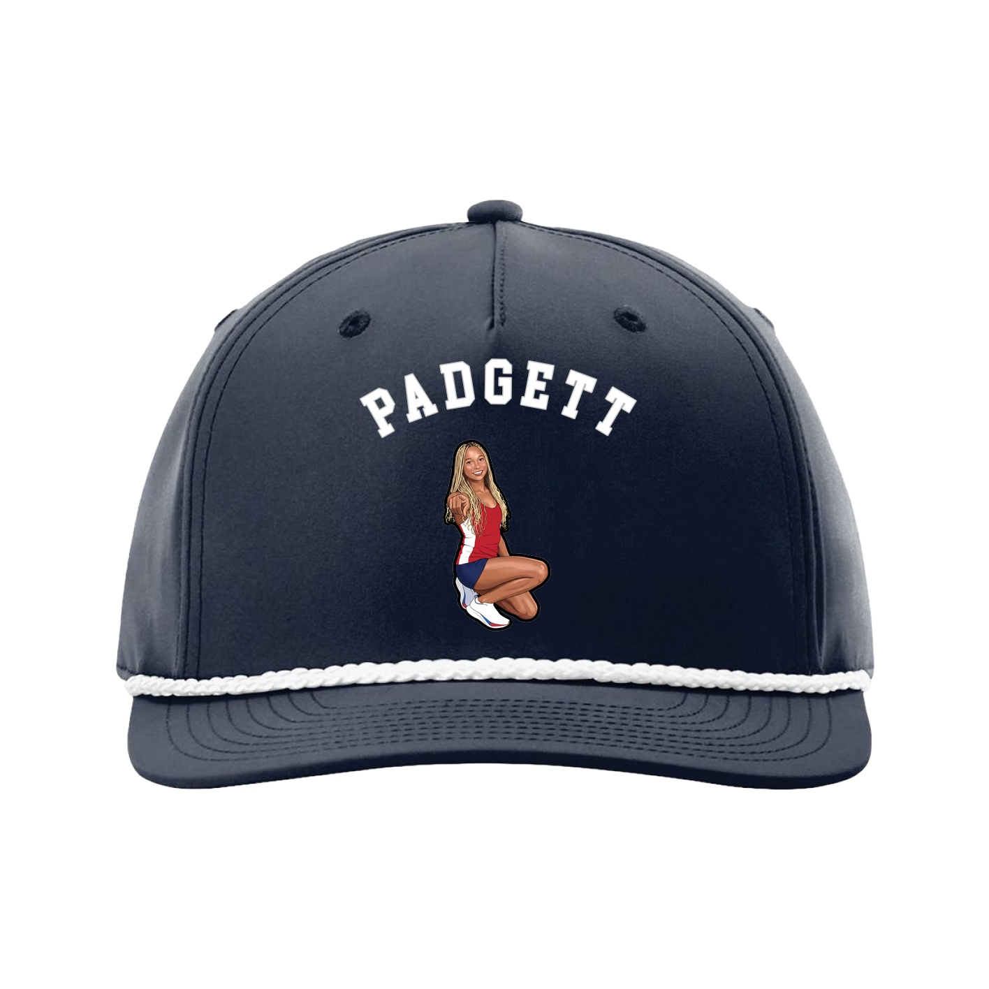 Five-Panel Classic Rope Cap — Shirsey Arch in Navy