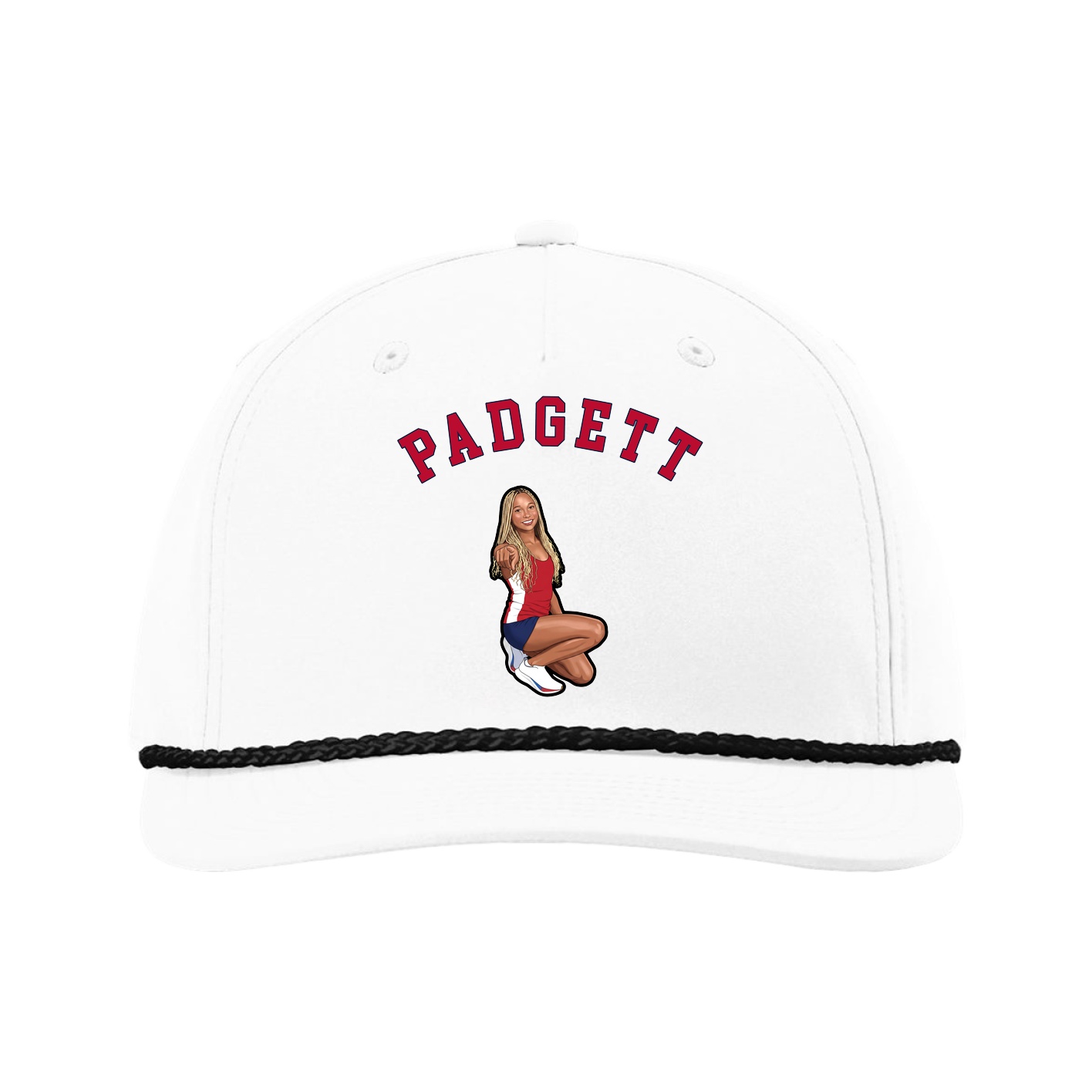 Five-Panel Classic Rope Cap — Shirsey Arch in White