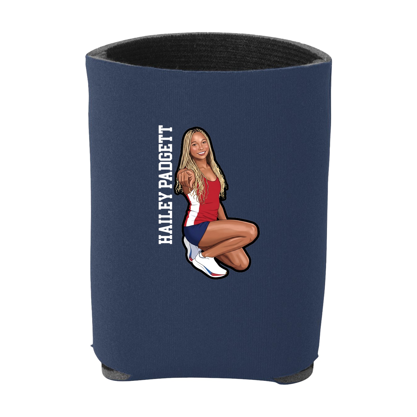Can Holder — Name Vertical in Navy