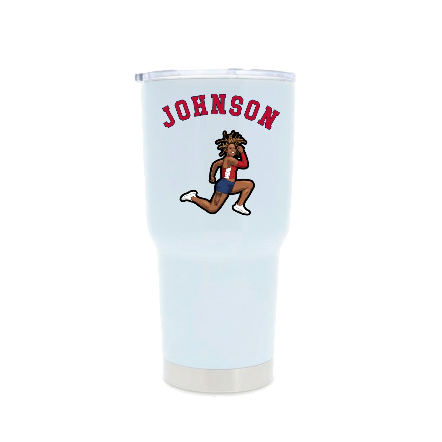 30oz Stainless Steel Tumbler — Shirsey Arch in White