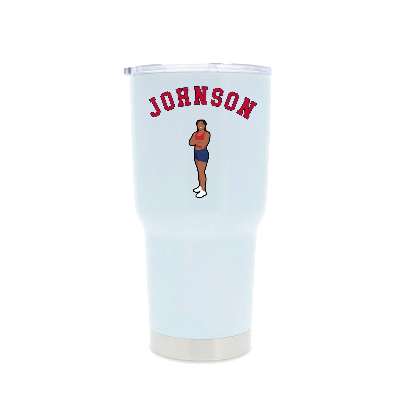 30oz Stainless Steel Tumbler — Shirsey Arch in White