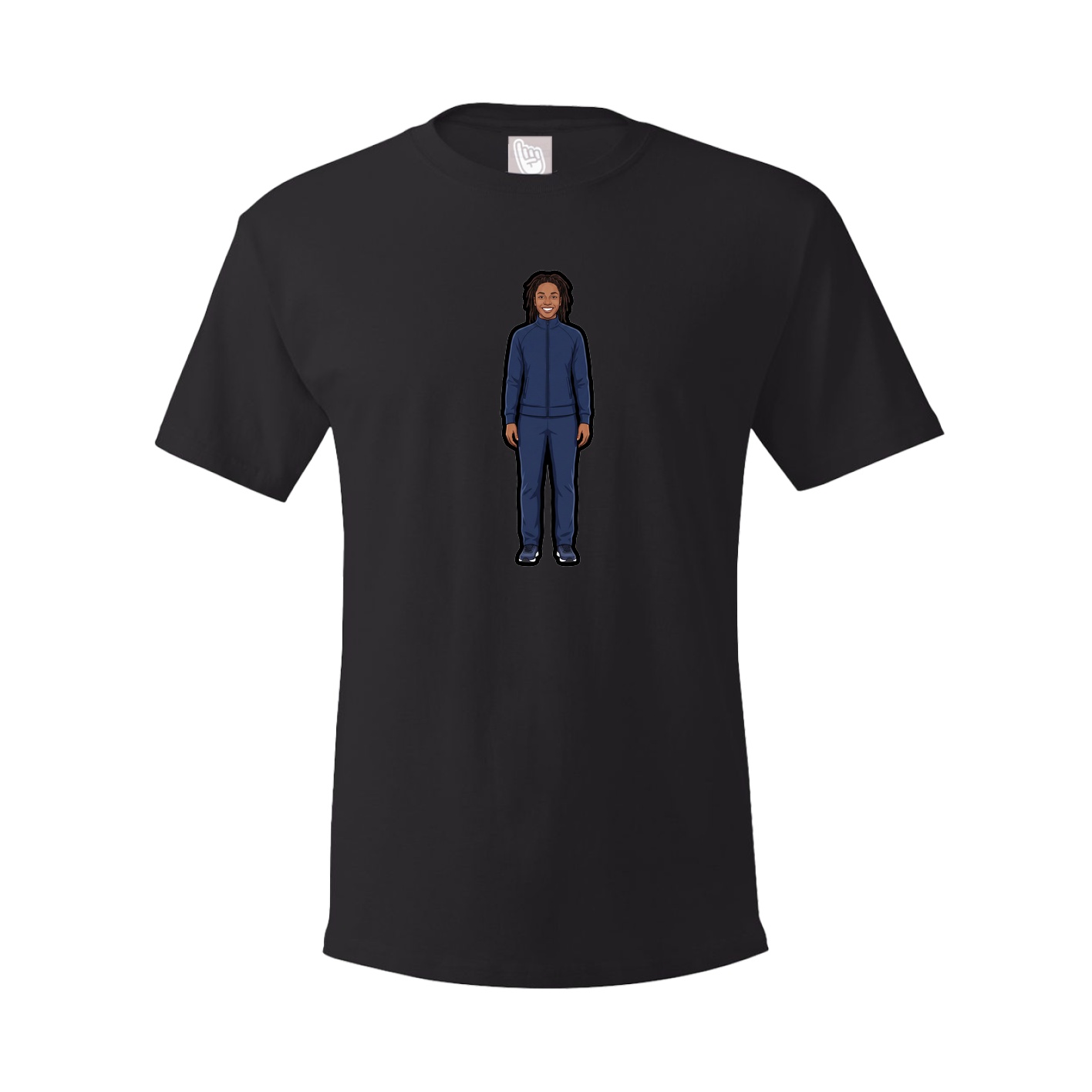 Youth Tee — Name Vertical in Black