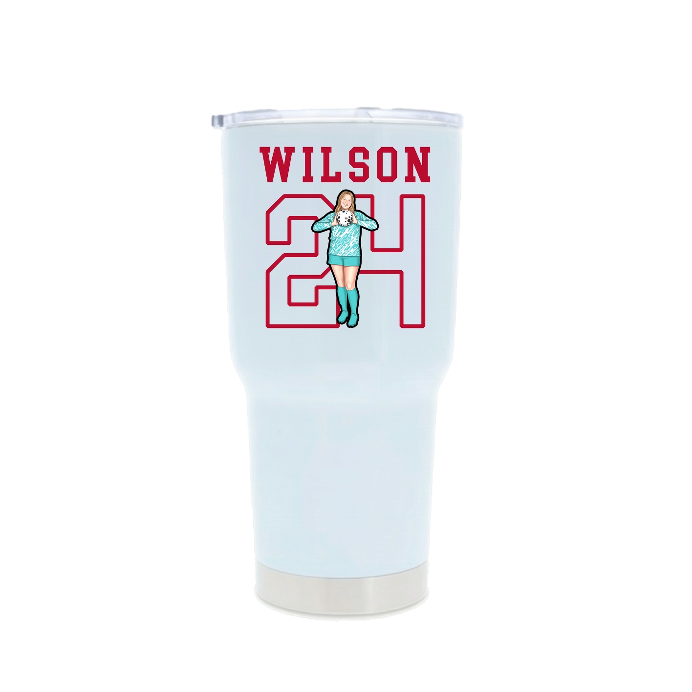 30oz Stainless Steel Tumbler — Shirsey in White