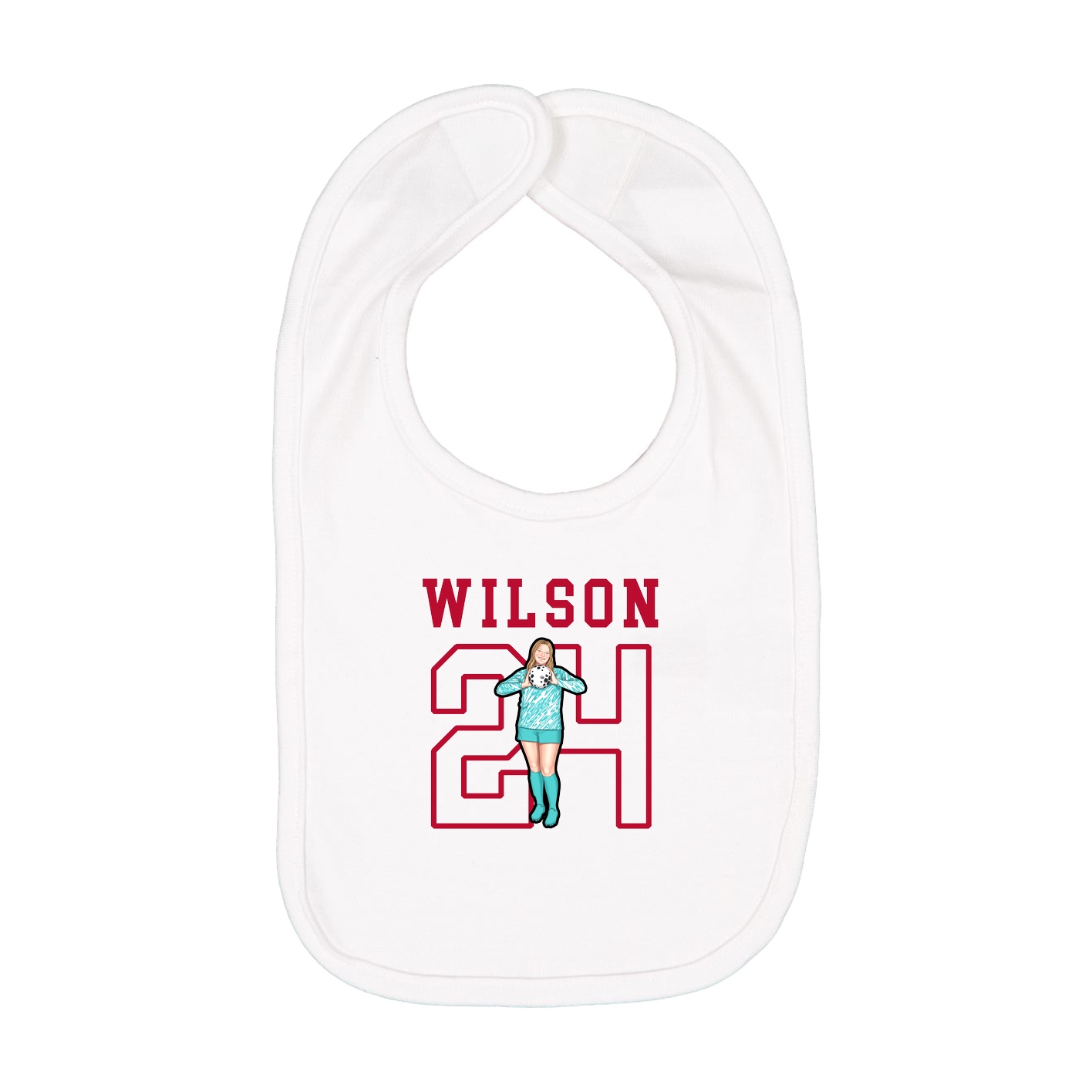 Infant Bib — Shirsey in White