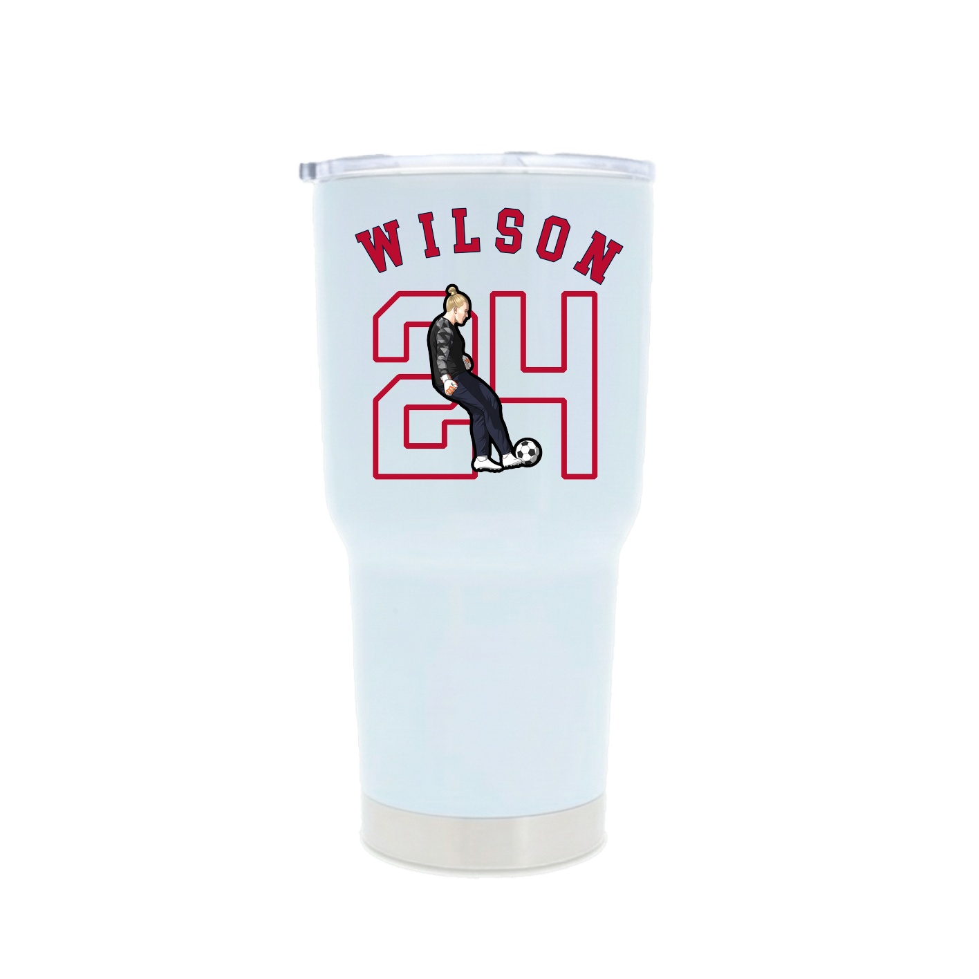 30oz Stainless Steel Tumbler — Shirsey Arch in White