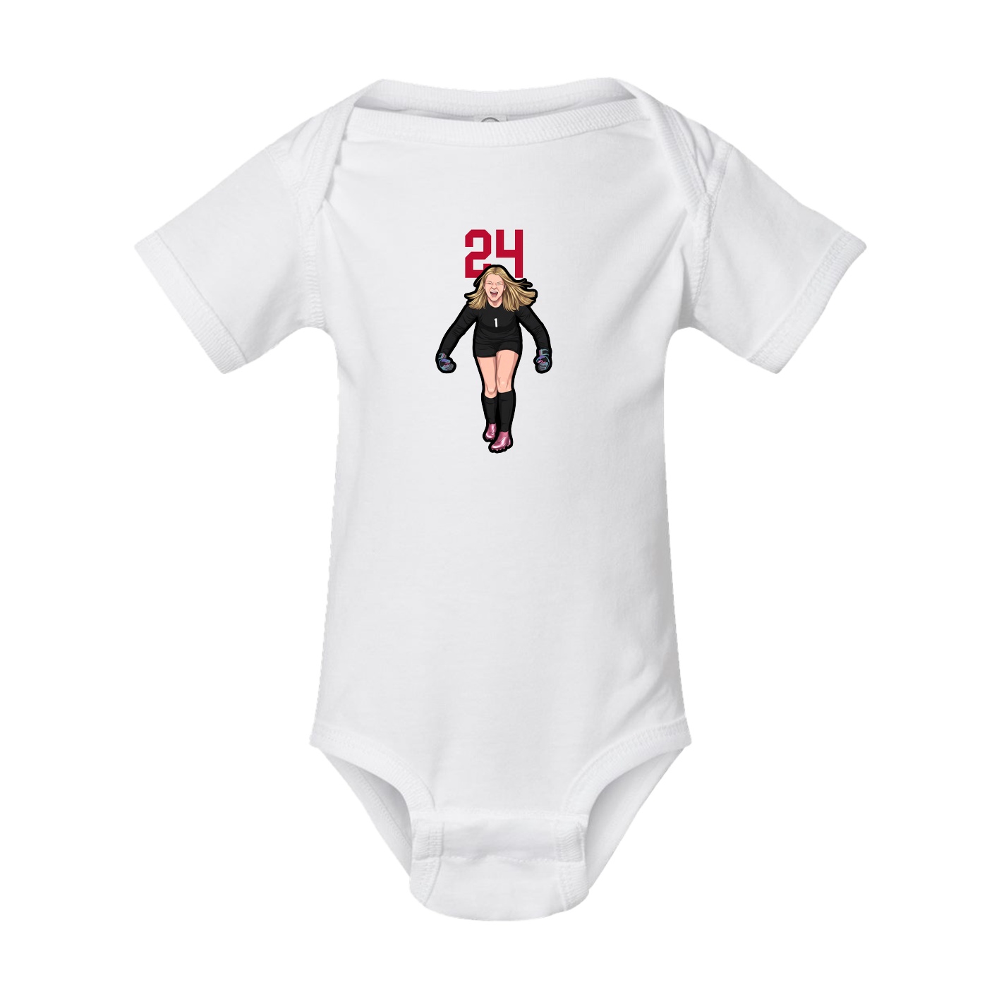 Baby Onesie — Number Top in White