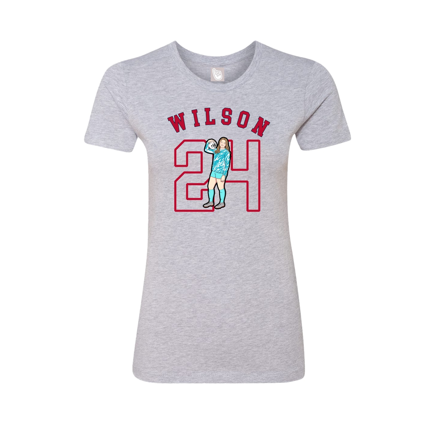 Fitted Women's Tee — Shirsey Arch in Grey