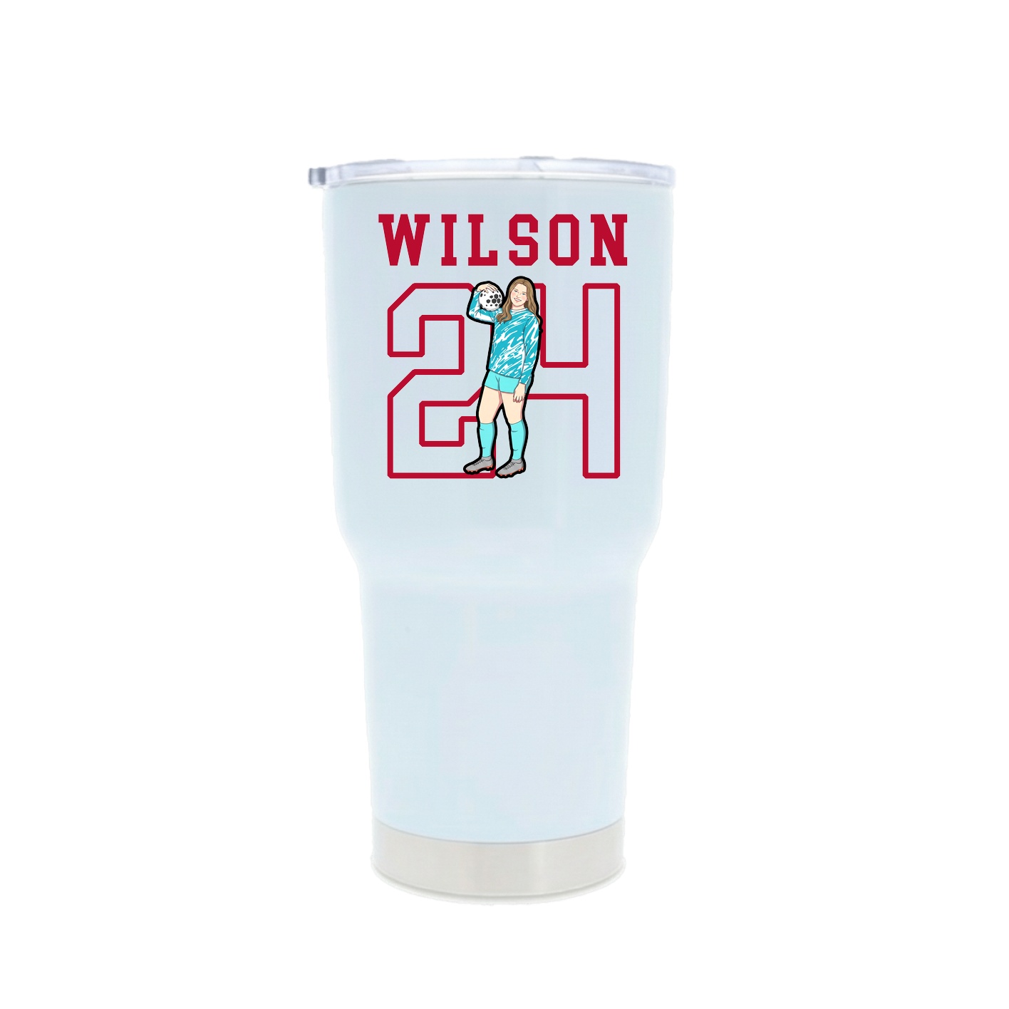 30oz Stainless Steel Tumbler — Shirsey in White