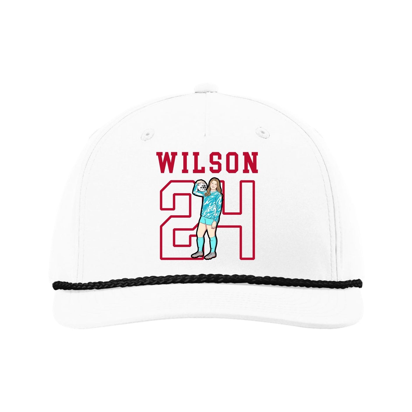 Five-Panel Classic Rope Cap — Shirsey in White