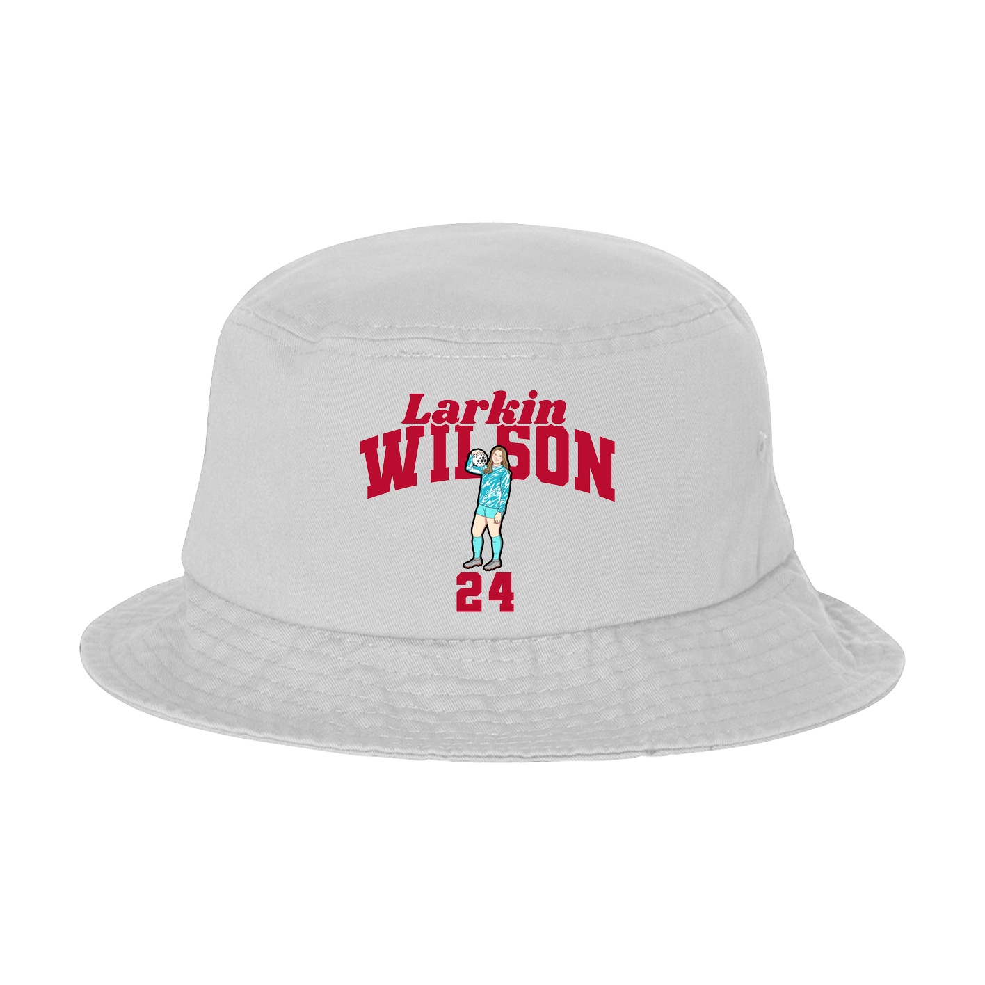Bucket Cap — Signature Arch in White