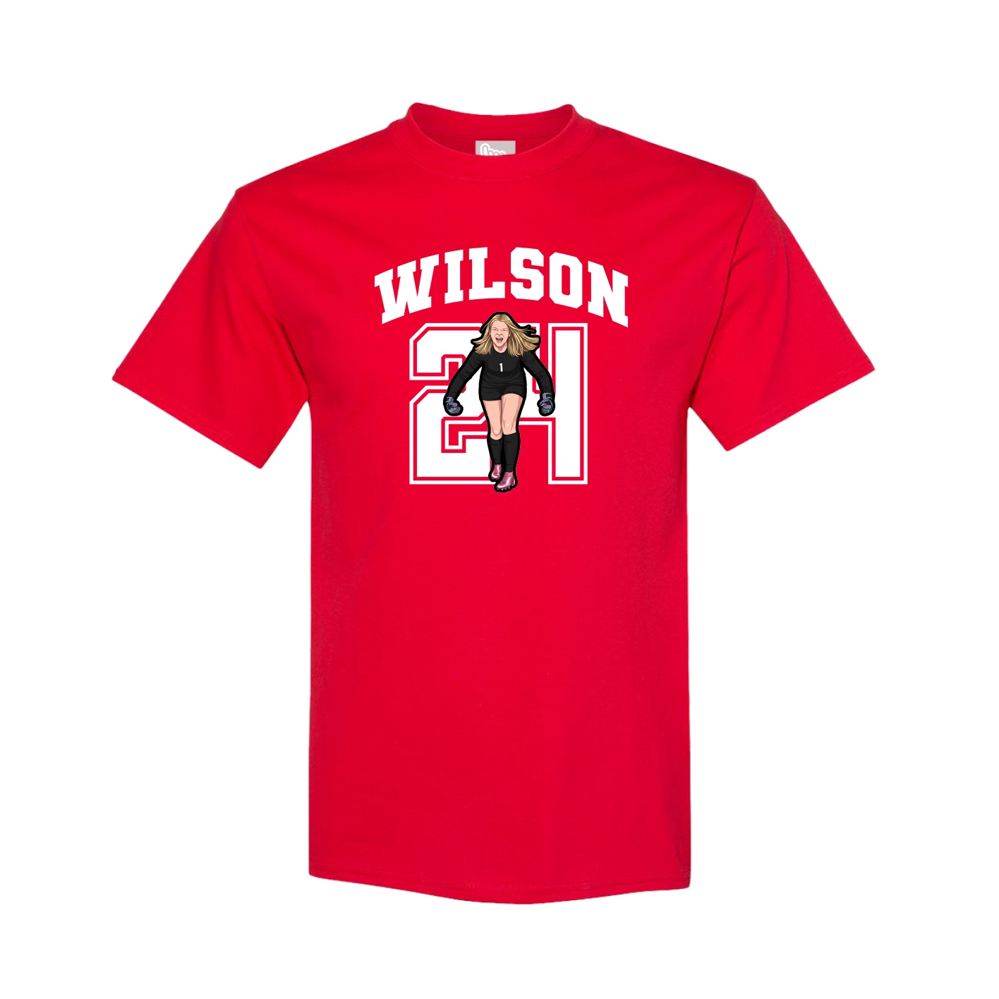 Youth Tee — Number in Red