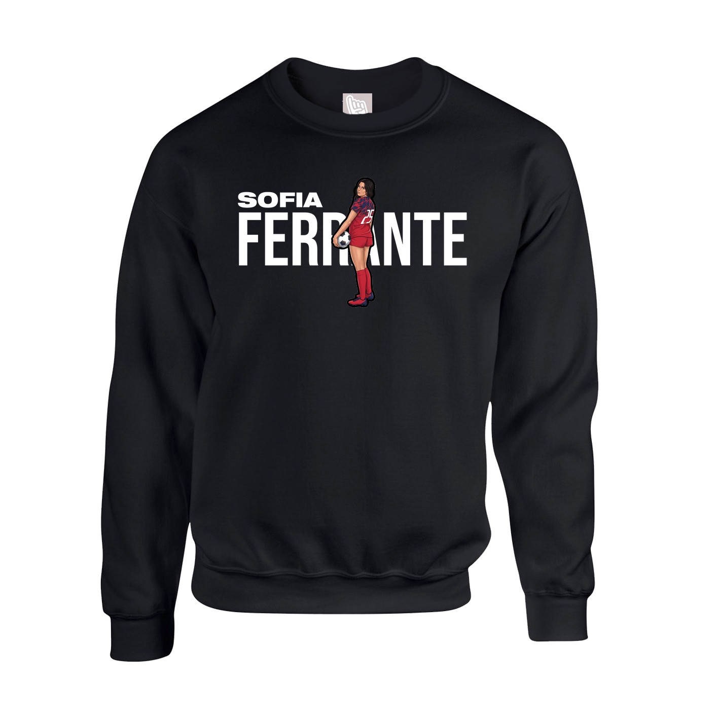 Fleece Crew — Player Name in Black