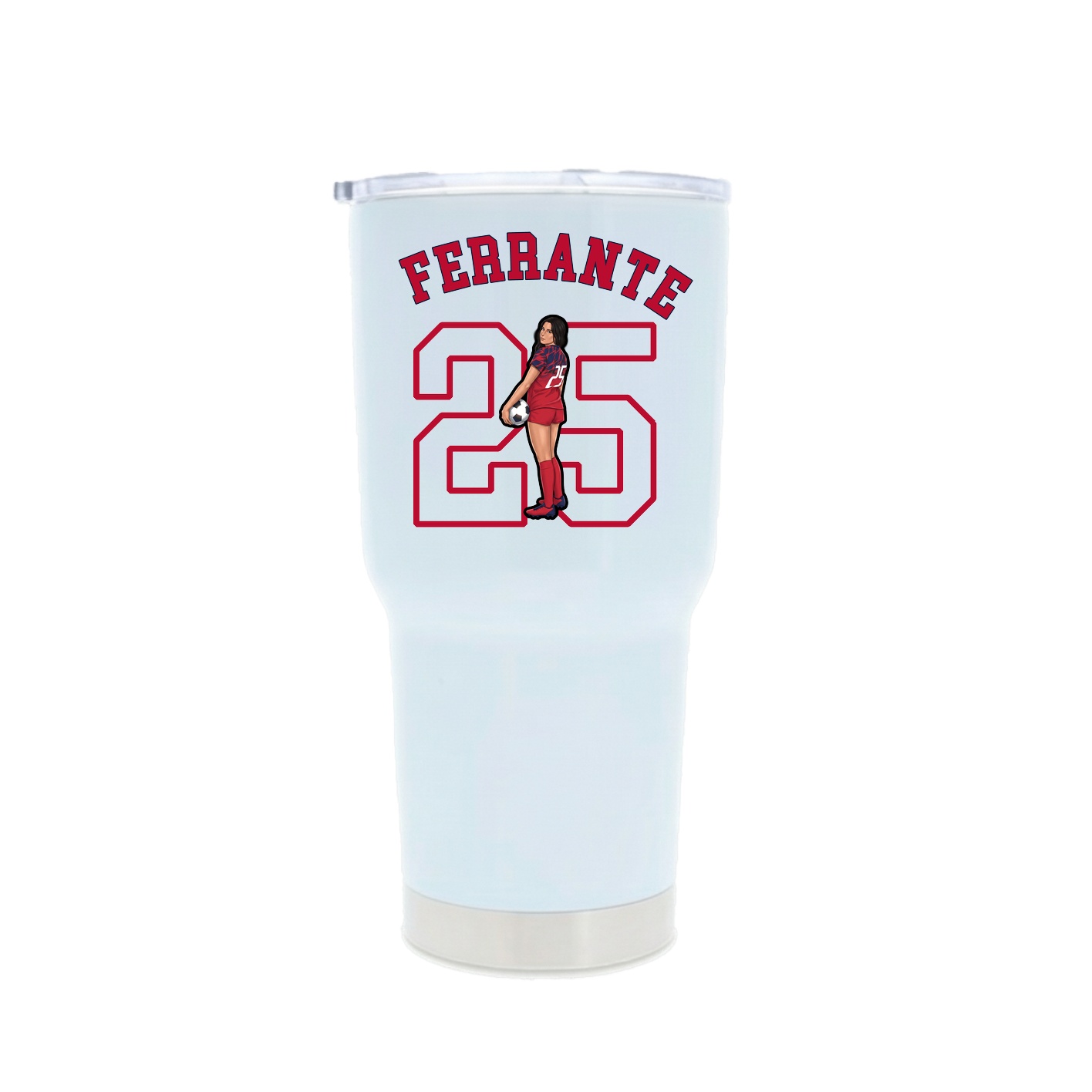 30oz Stainless Steel Tumbler — Shirsey Arch in White