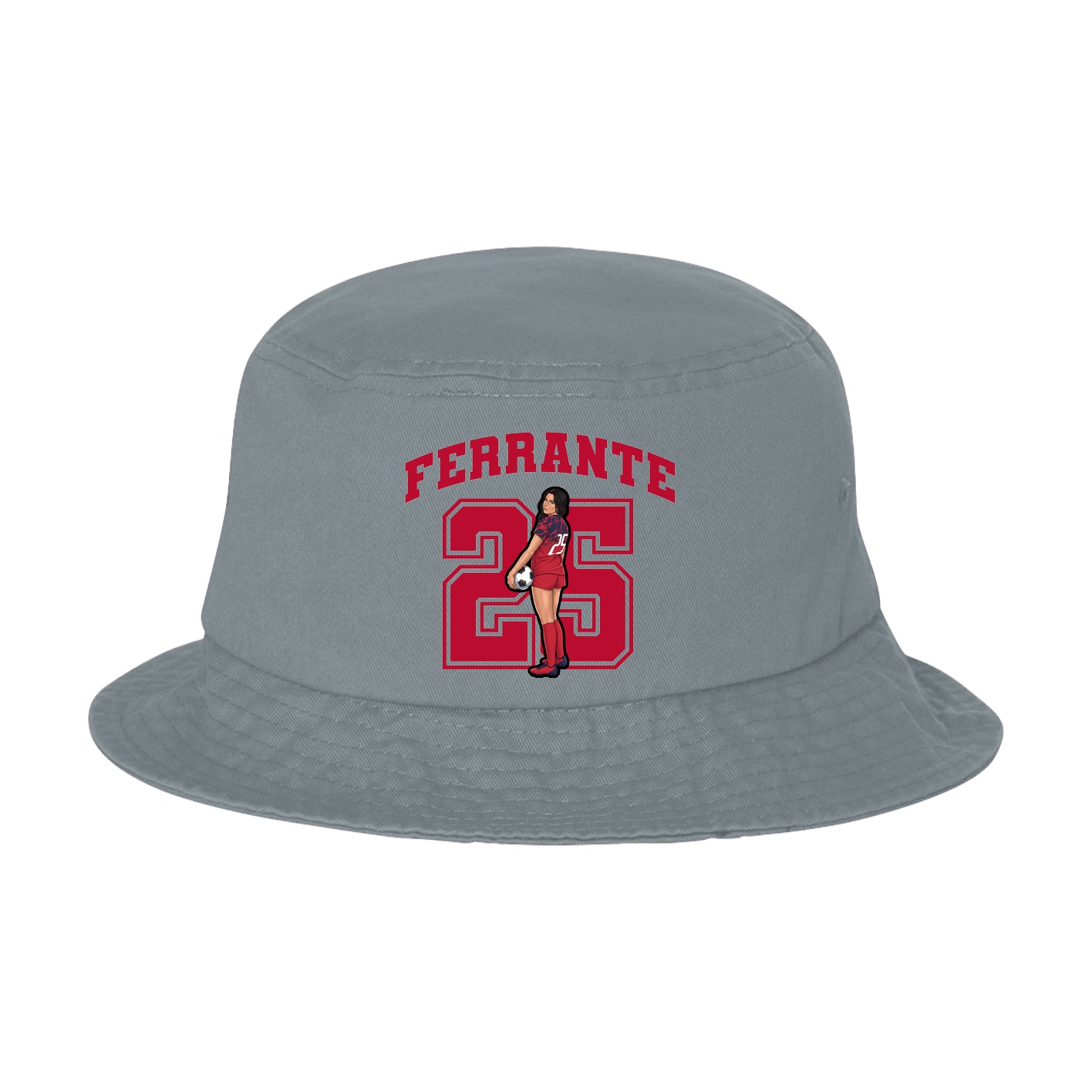 Bucket Cap — Number in Grey