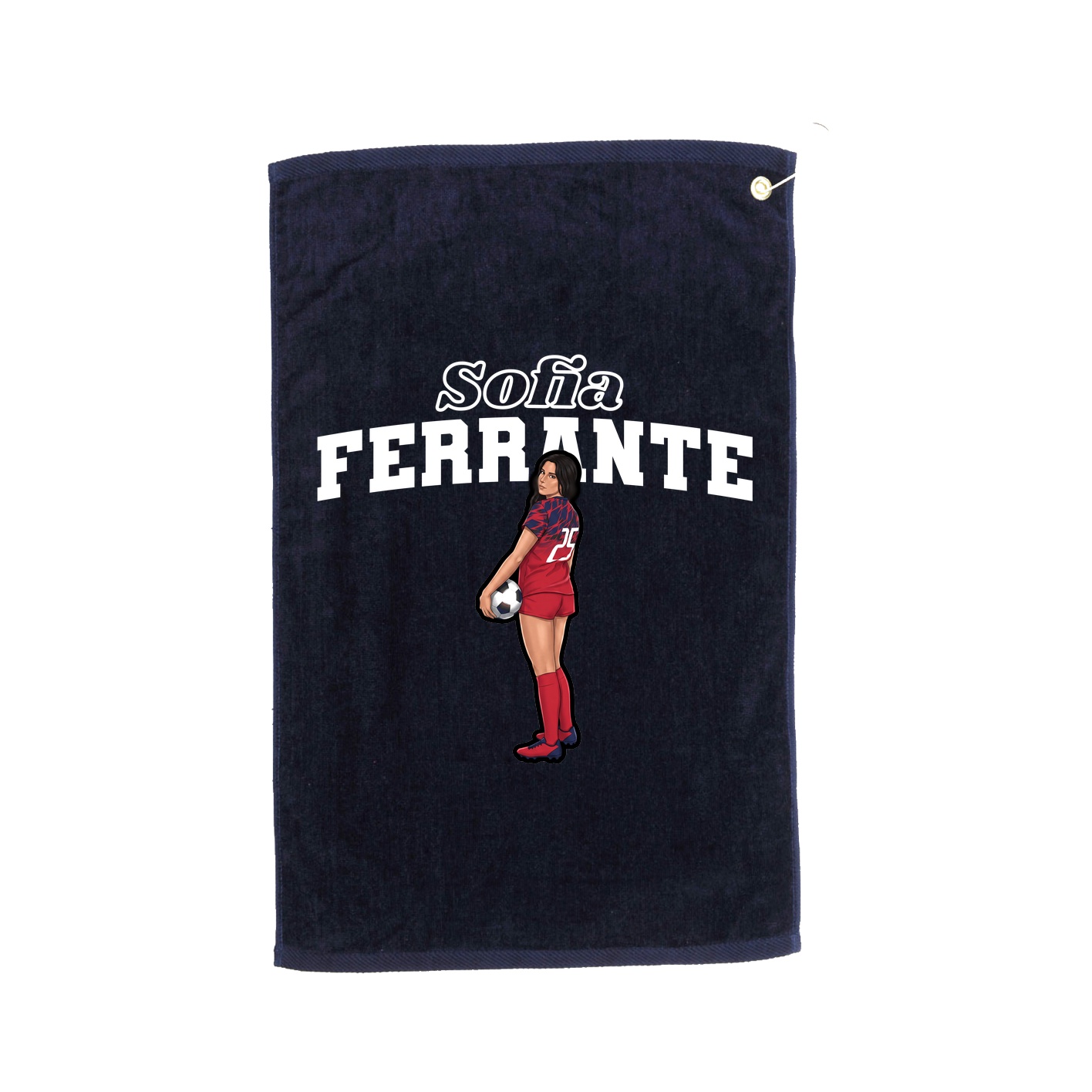 Golf Towel — Name Arch in Navy