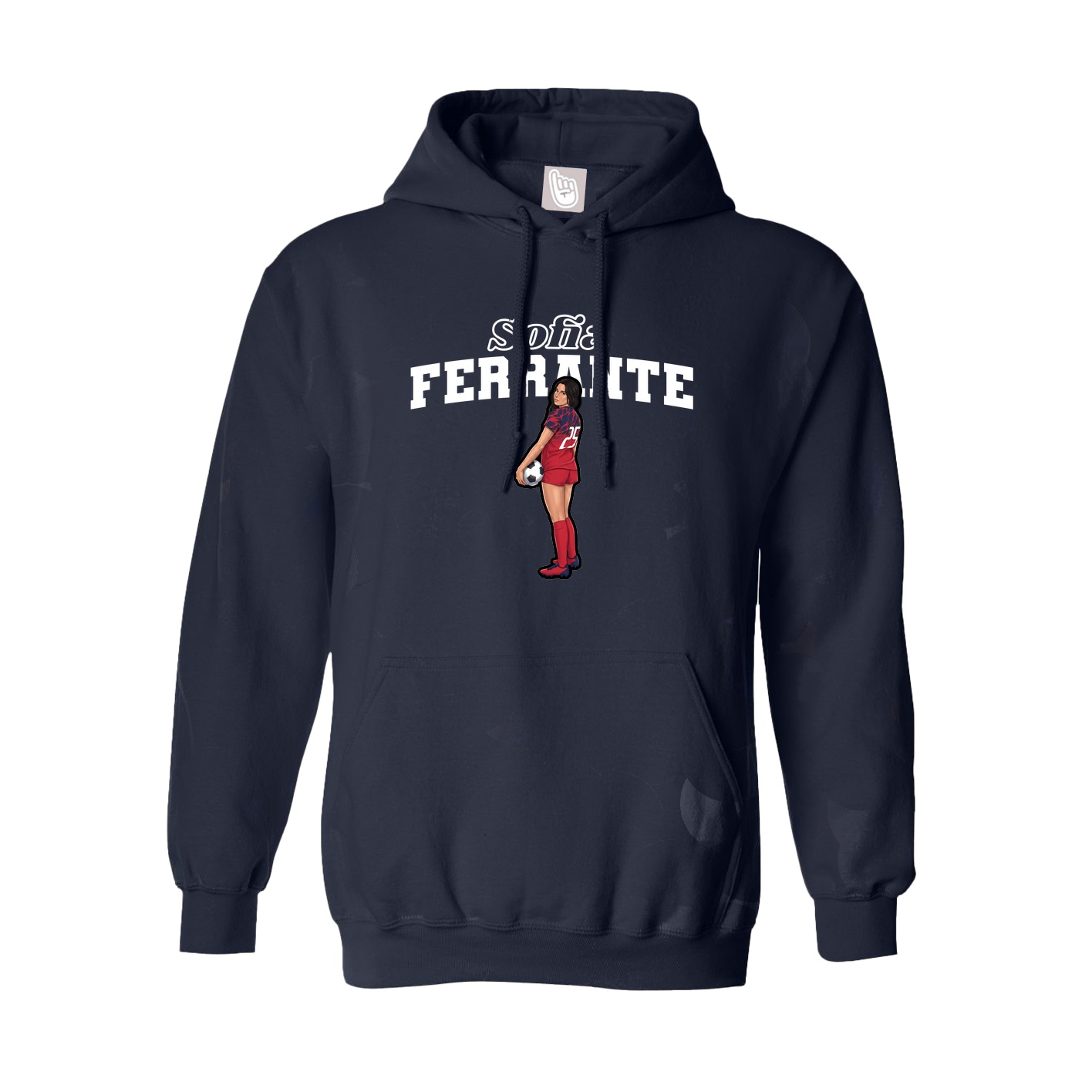 Youth Hoodie — Name Arch in Navy
