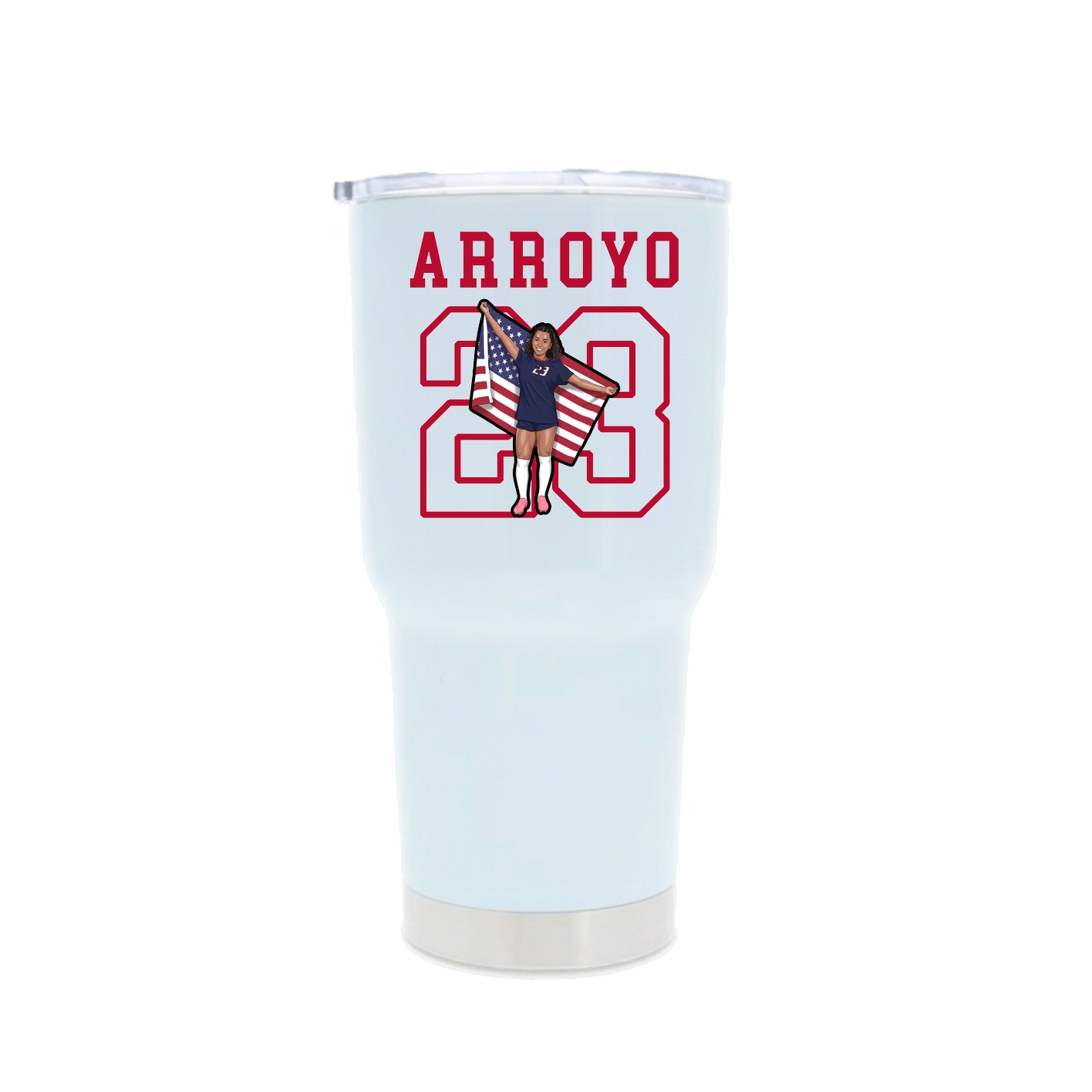 30oz Stainless Steel Tumbler — Shirsey in White