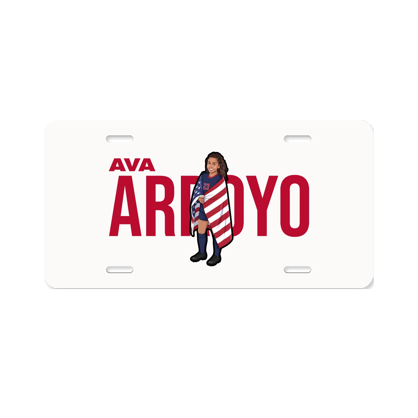 License Plate — Player Name in Classic