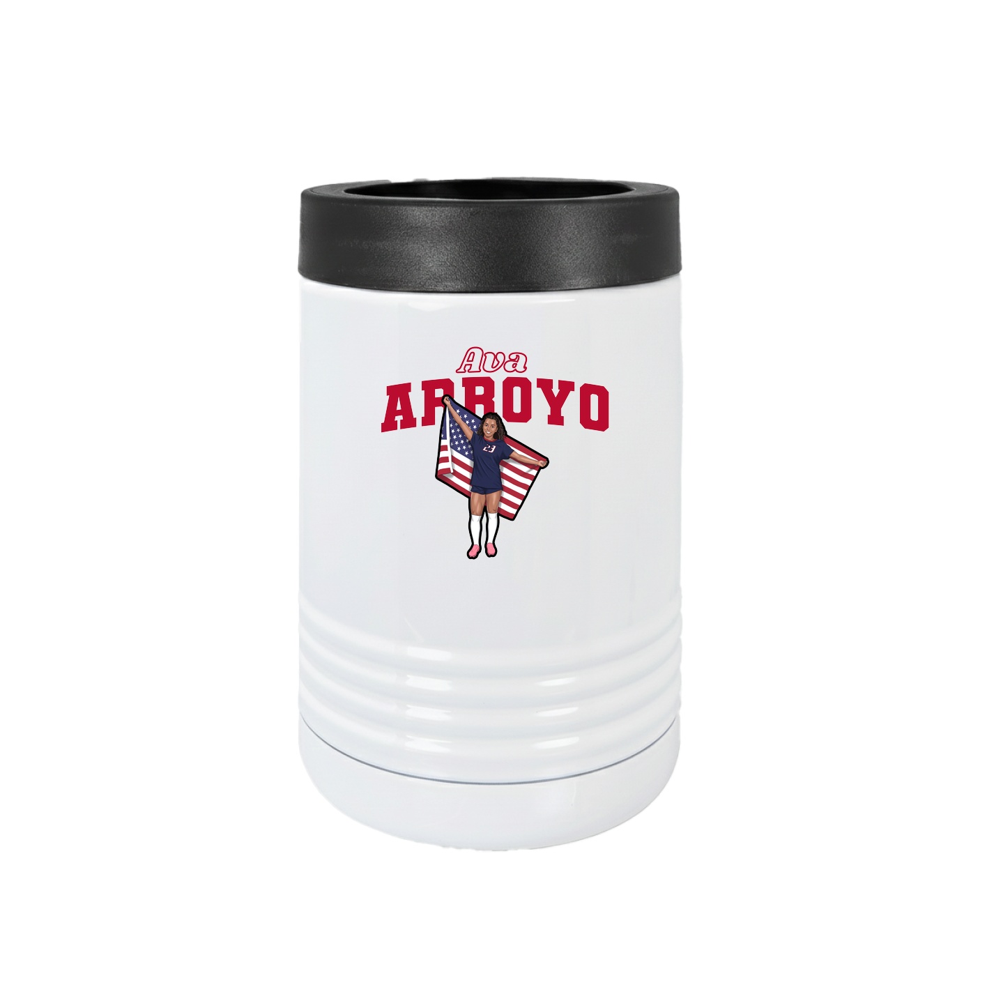 Beverage Holder — Name Arch in White