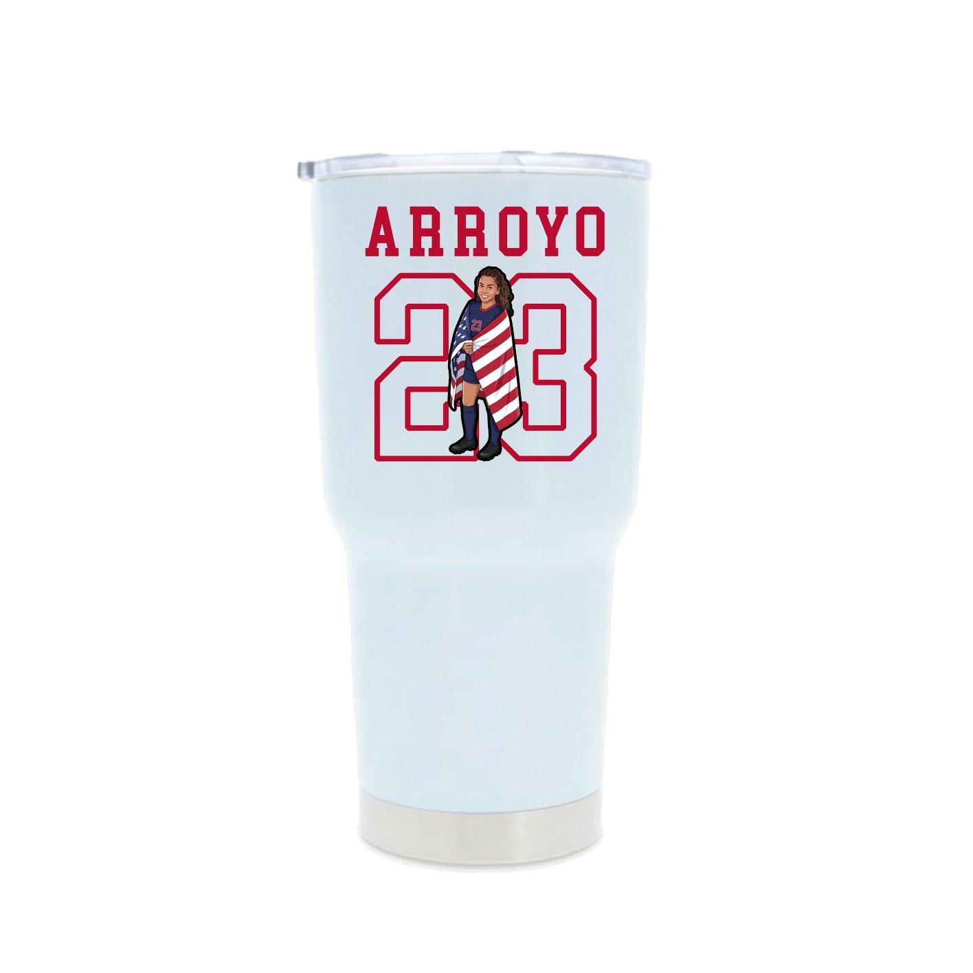 30oz Stainless Steel Tumbler — Shirsey in White