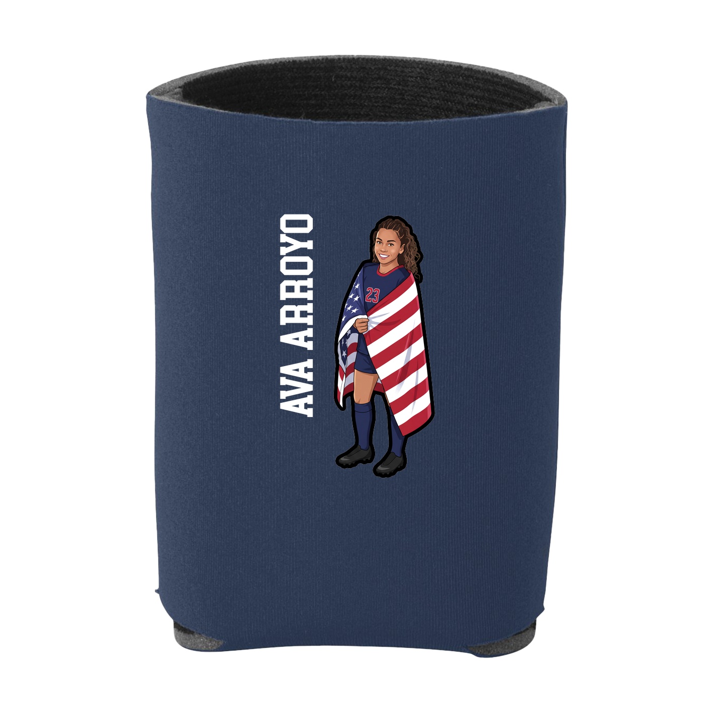Can Holder — Name Vertical in Navy