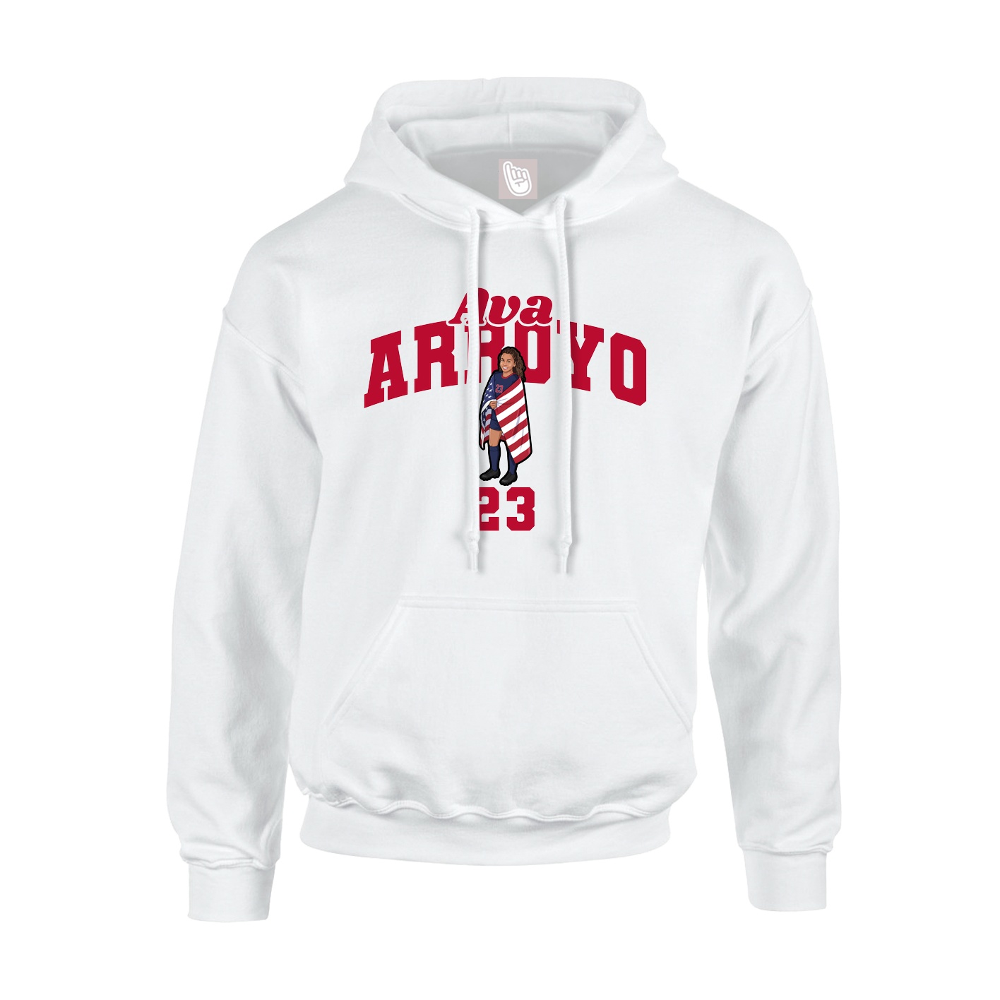 Hoodie — Signature Arch in White