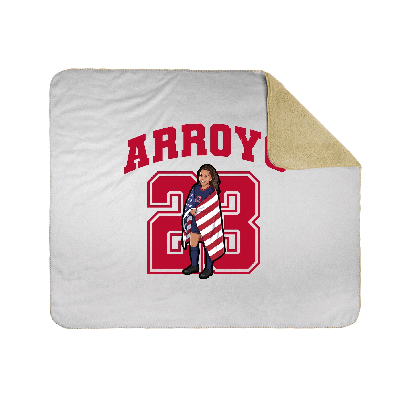 Throw Blanket — Number in White