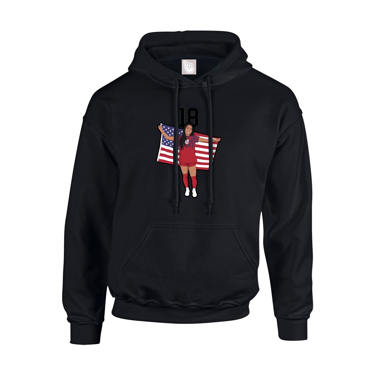 Hoodie — Number Top in Black