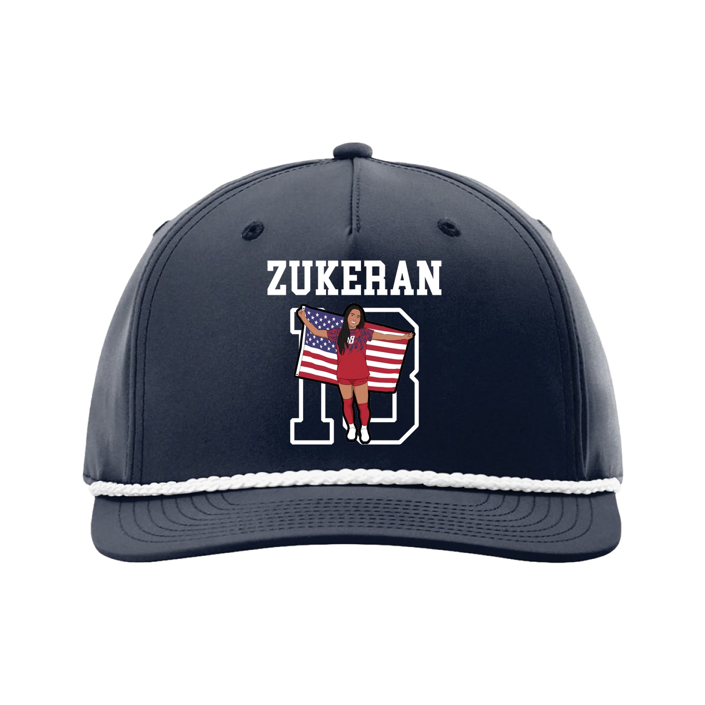 Five-Panel Classic Rope Cap — Shirsey in Navy