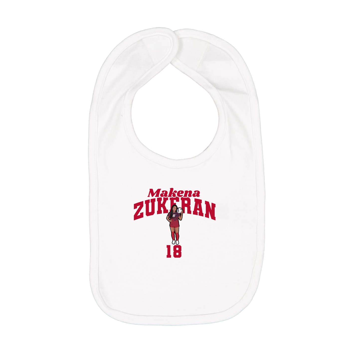 Infant Bib — Signature Arch in White