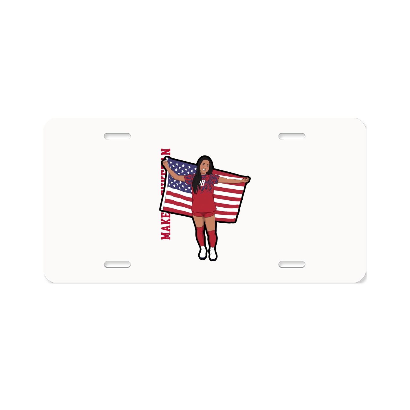 License Plate — Name Vertical in Classic