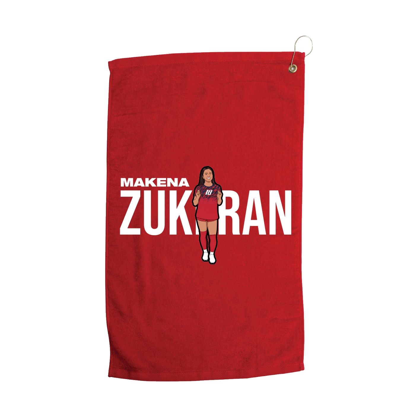 Golf Towel — Player Name in Red