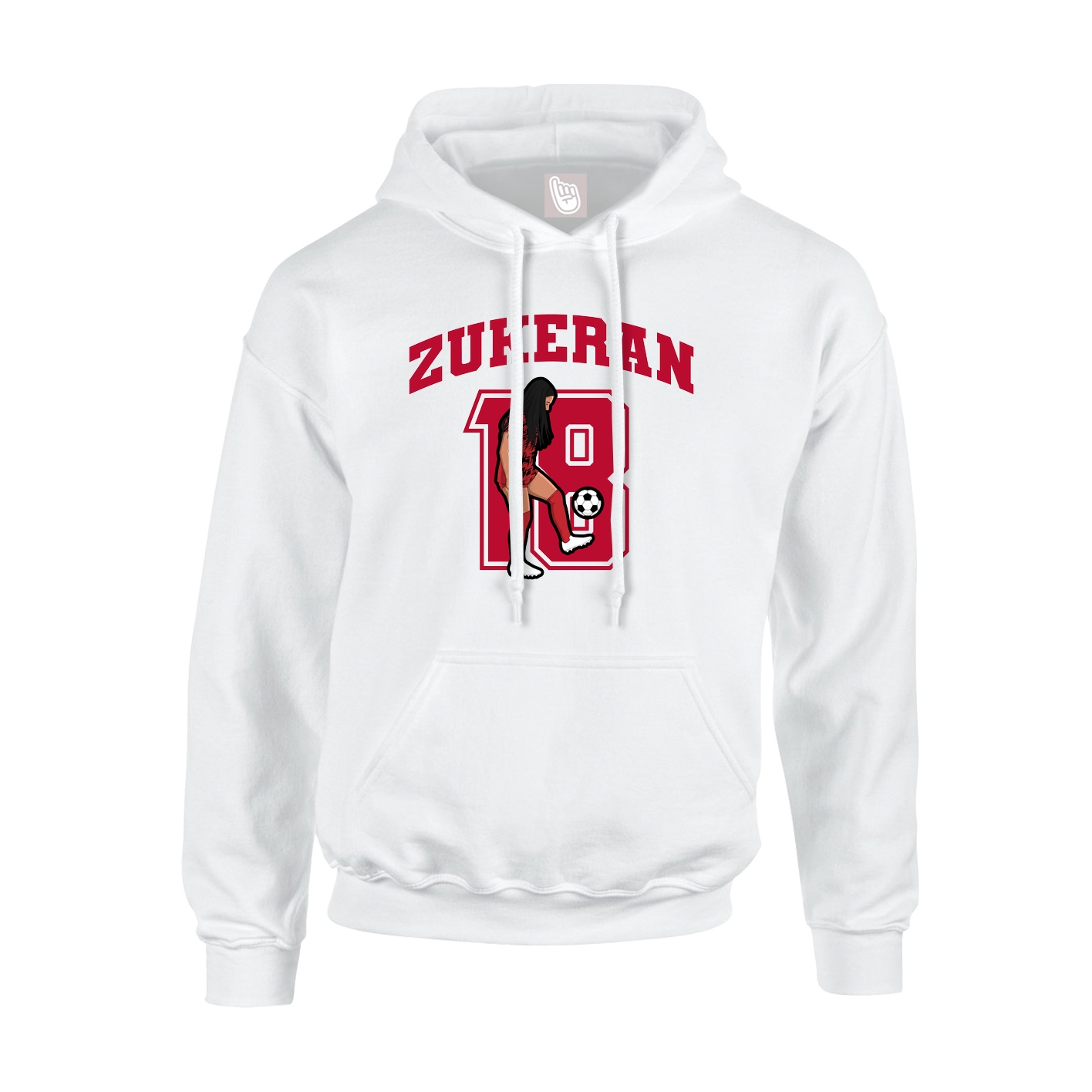 Youth Hoodie — Number in White