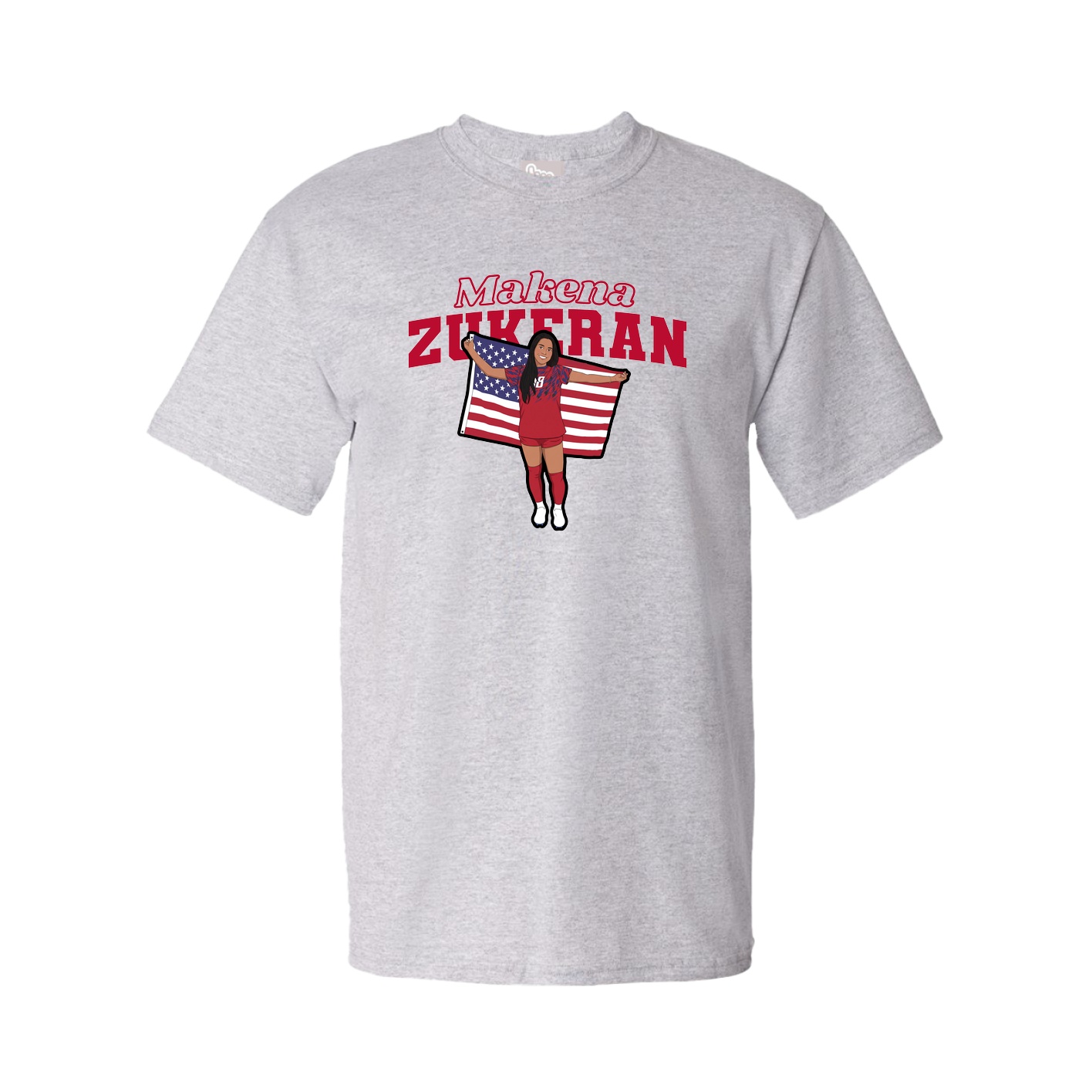 Youth Tee — Name Arch in Grey
