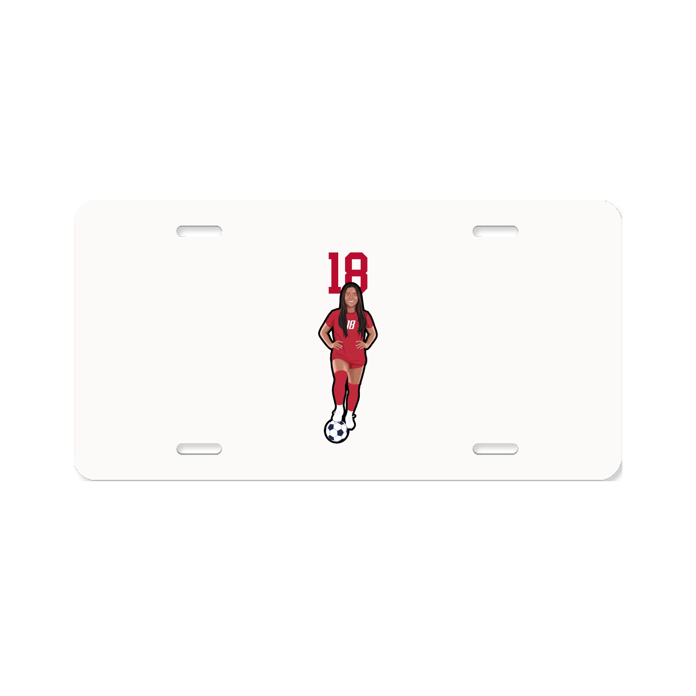 License Plate — Number Top in Classic