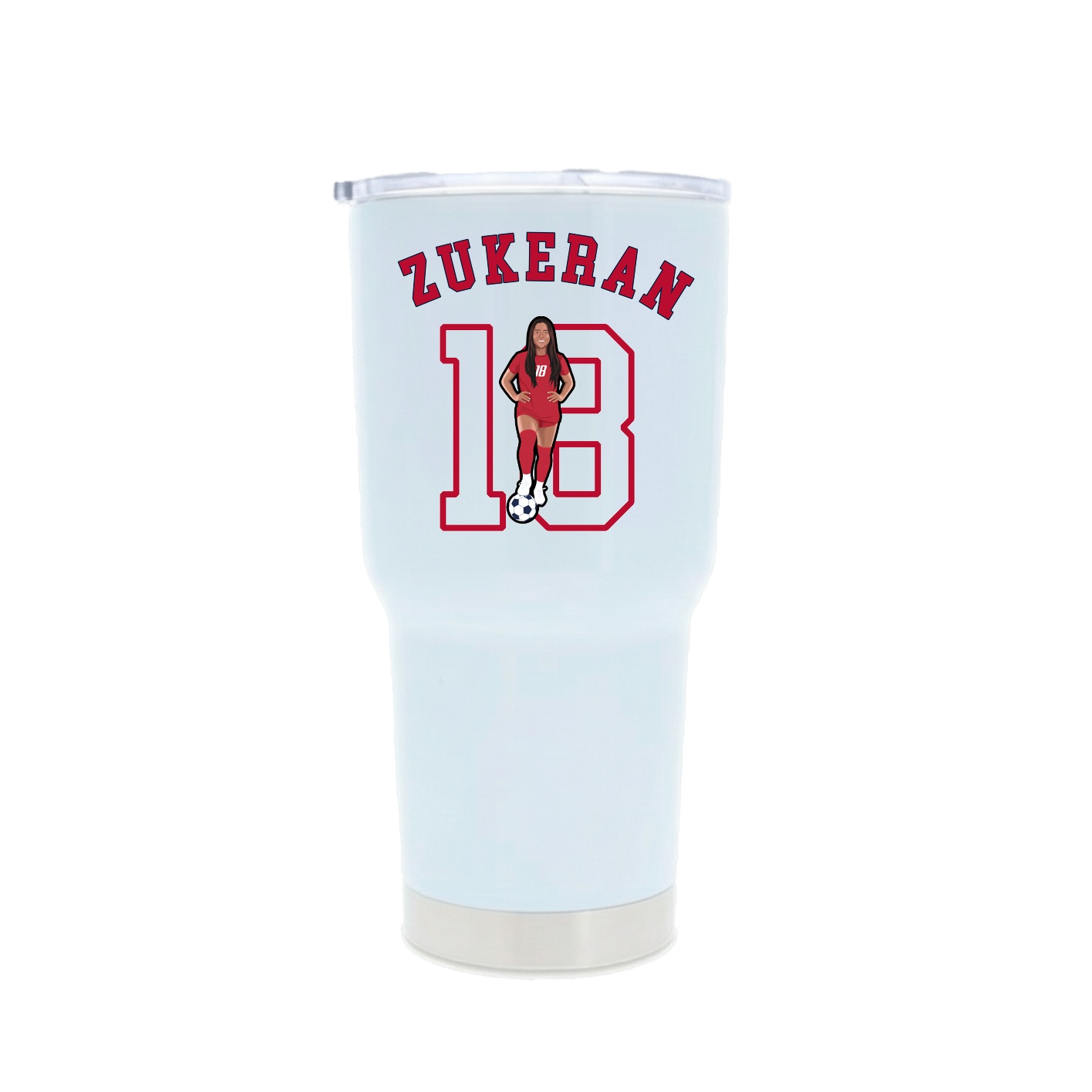 30oz Stainless Steel Tumbler — Shirsey Arch in White
