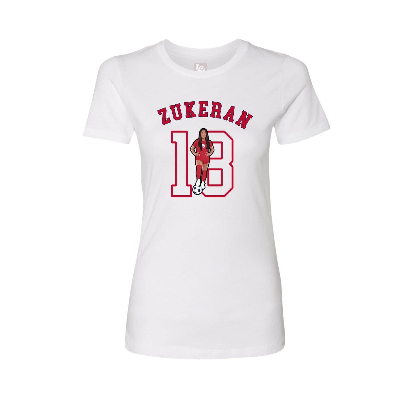 Fitted Women's Tee — Shirsey Arch in White